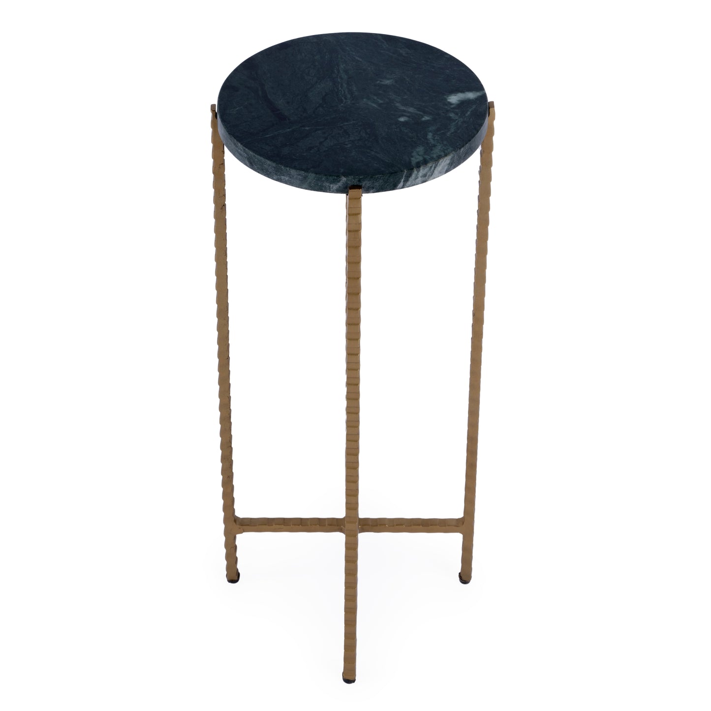 Nigella Marble and Cross Legs Side Table in Green 5245475