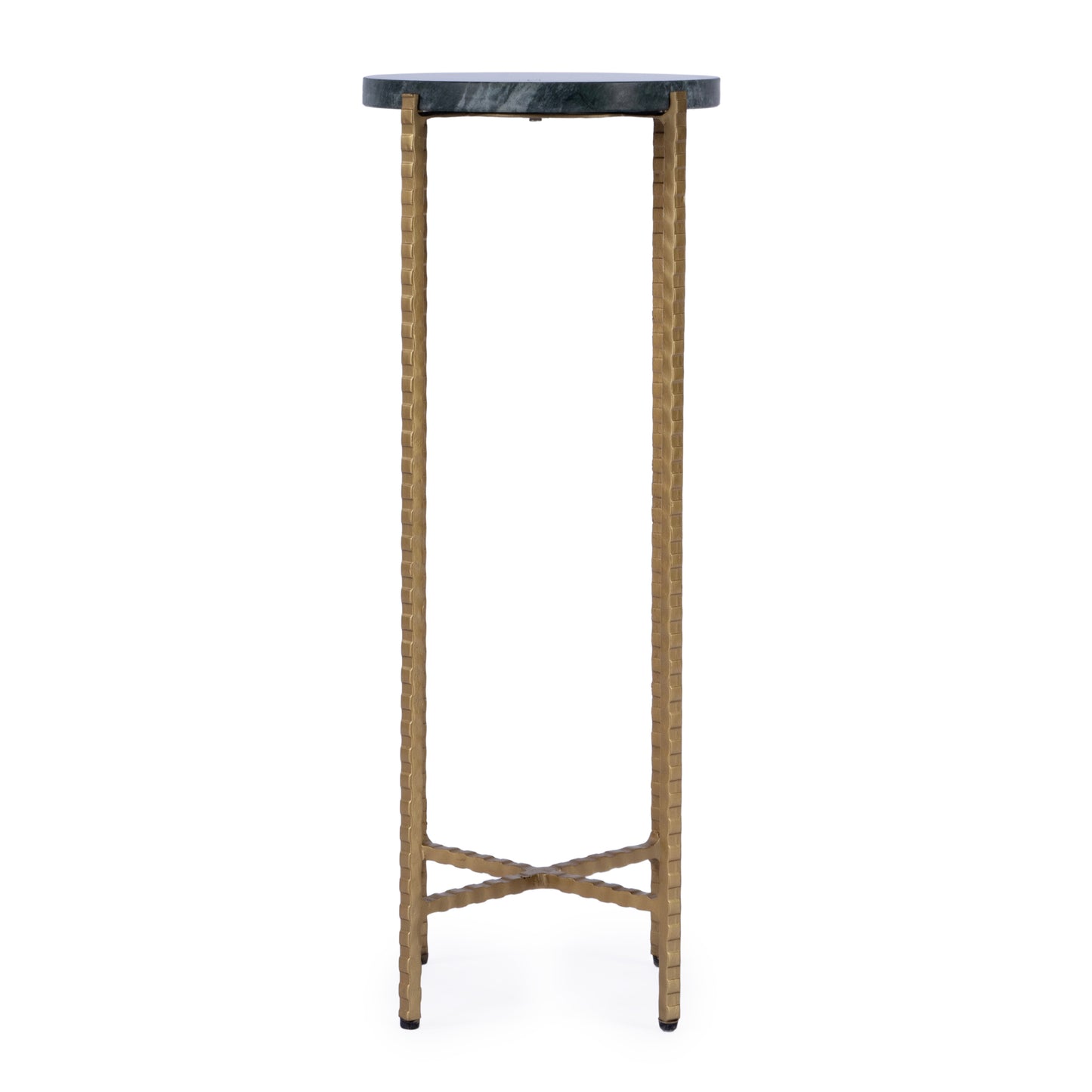 Nigella Marble and Cross Legs Side Table in Green 5245475