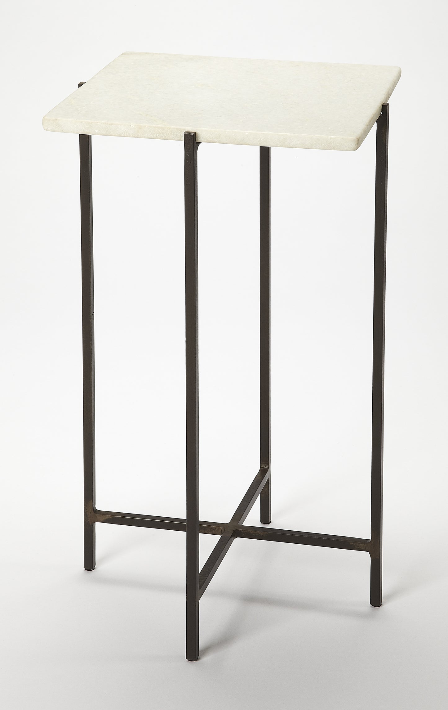 Nigella Square Marble & Metal Side Table in Multi-Color 5246389