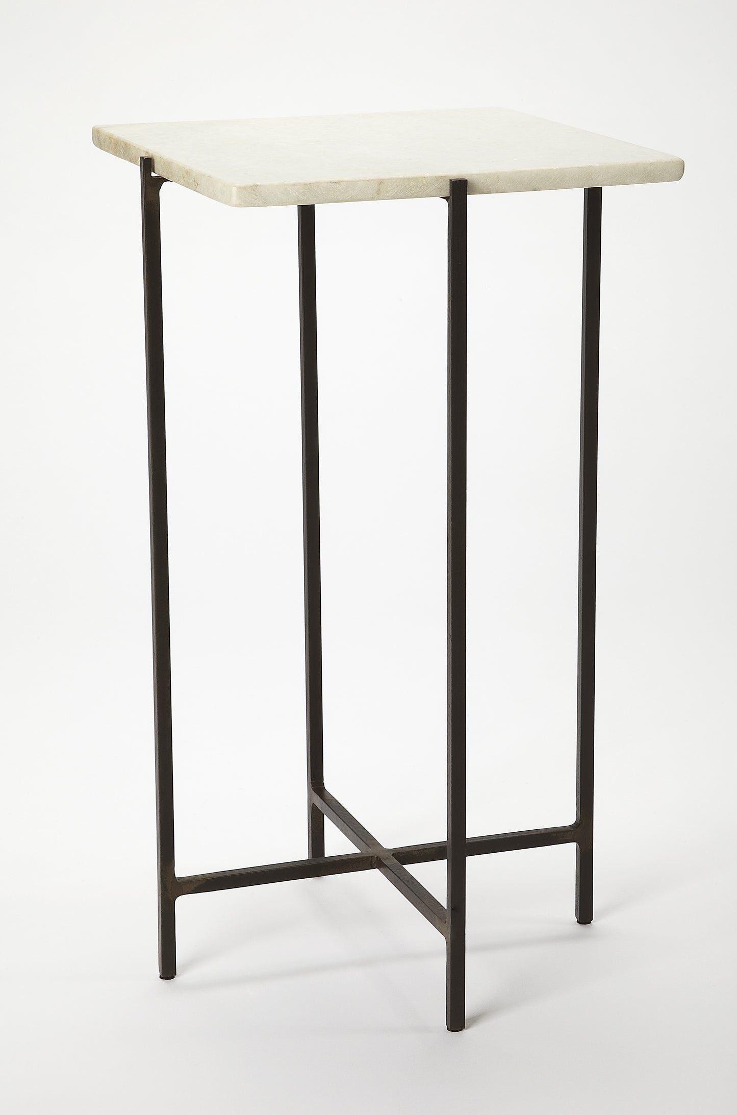 Nigella Square Marble & Metal Side Table in Multi-Color 5246389