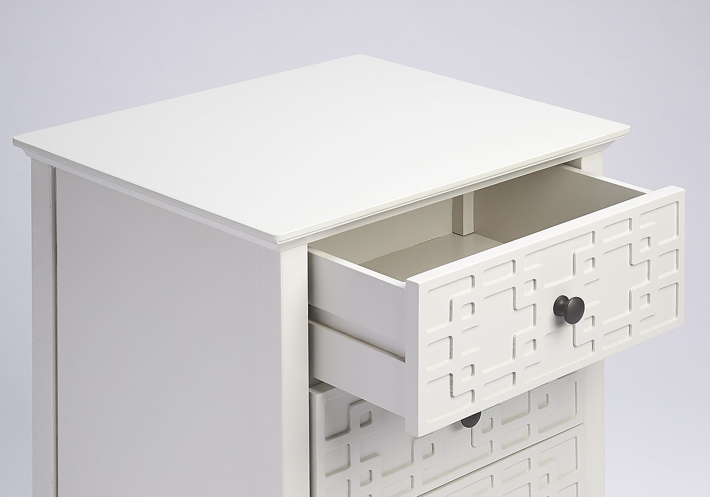 Butler Specialty Company Kinsley 18 in. W Rectangular Wood 3 Drawer Nightstand, Off-White