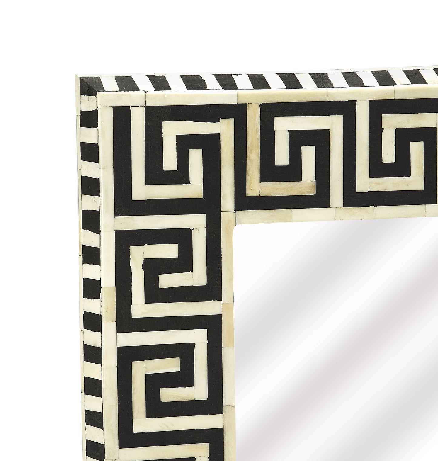 Eternity Bone Inlay Wall Mirrored in Black and White  5267318