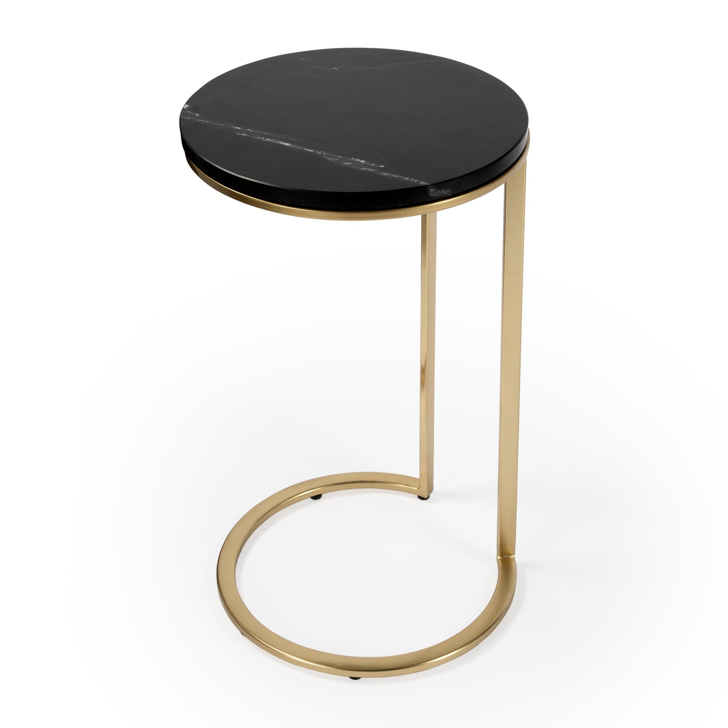 Butler Specialty Company Shounderia 16.5 in. W Marble Side Table, Black