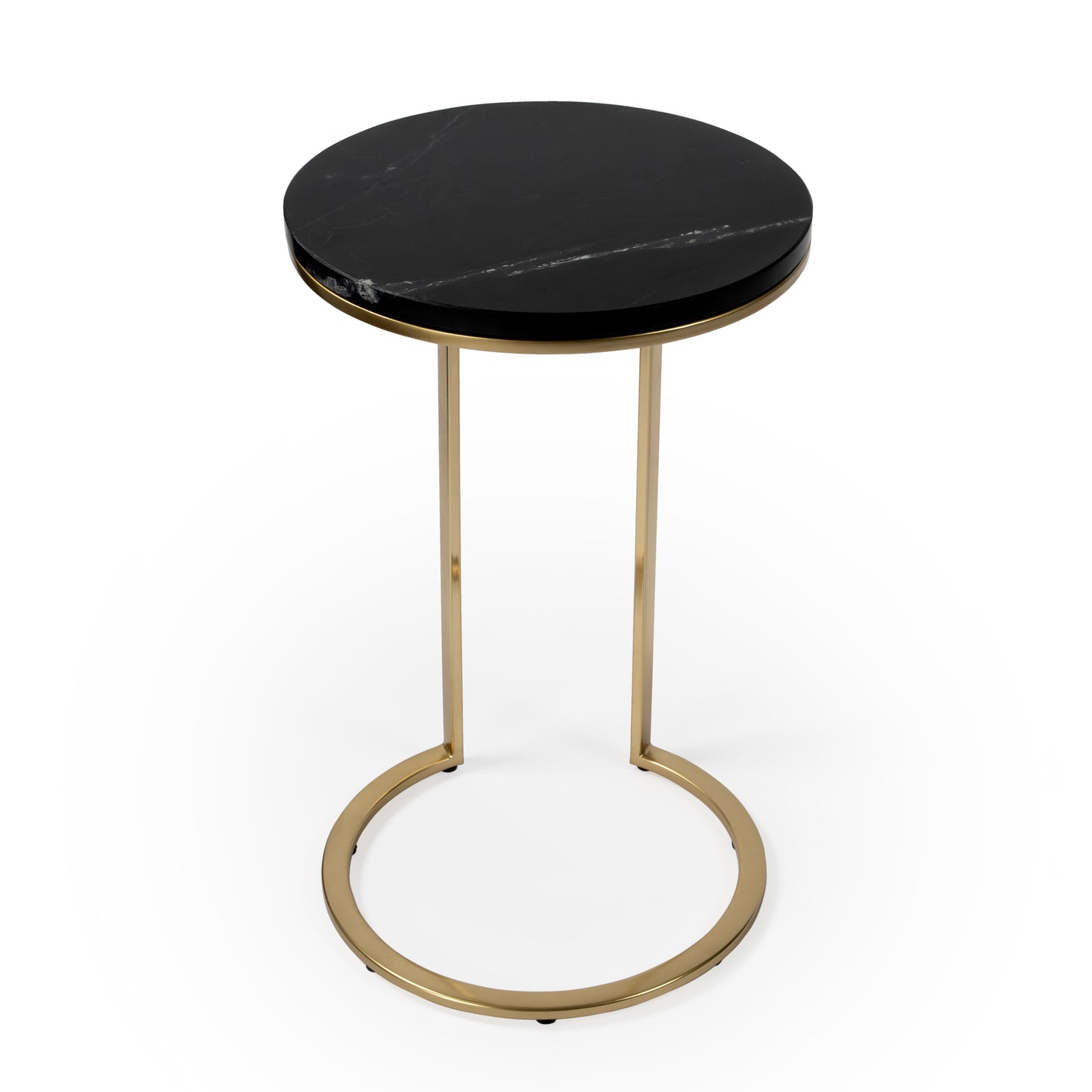 Butler Specialty Company Shounderia 16.5 in. W Marble Side Table, Black