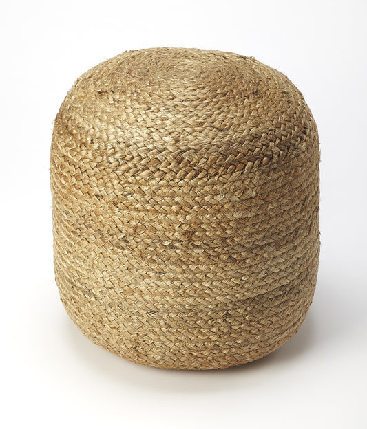 Butler Specialty Company Noosa 16 in. W Round Jute Accent Pouffe, Natural