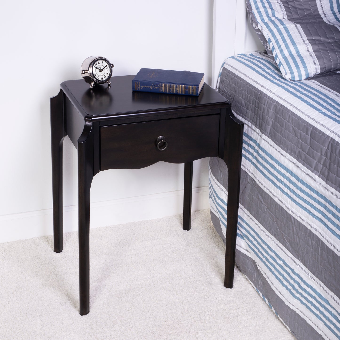 Butler Specialty Company Wilshire 20 in. W Rectangular Wood 1 Drawer Traditional Nightstand, Dark Brown
