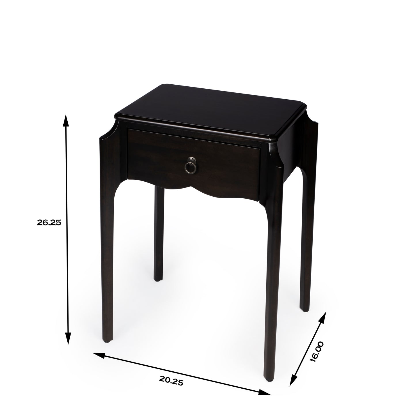 Butler Specialty Company Wilshire 20 in. W Rectangular Wood 1 Drawer Traditional Nightstand, Dark Brown