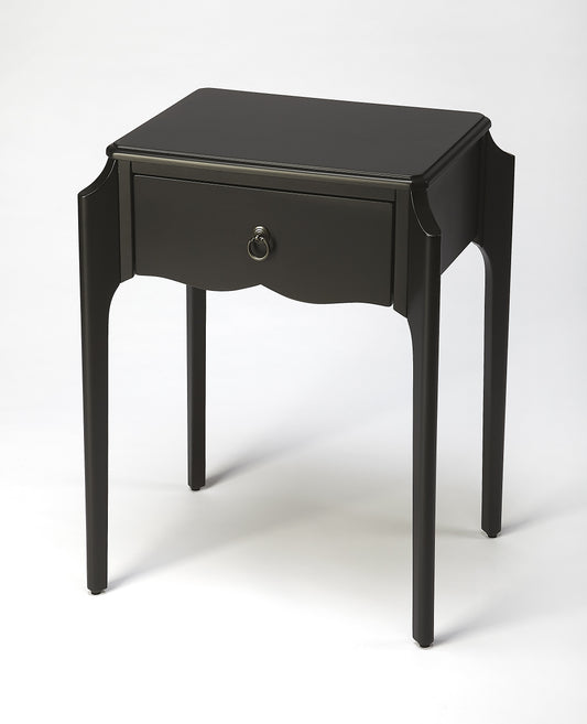 Butler Specialty Company Wilshire 20 in. W Rectangular Wood 1 Drawer Traditional Nightstand, Black