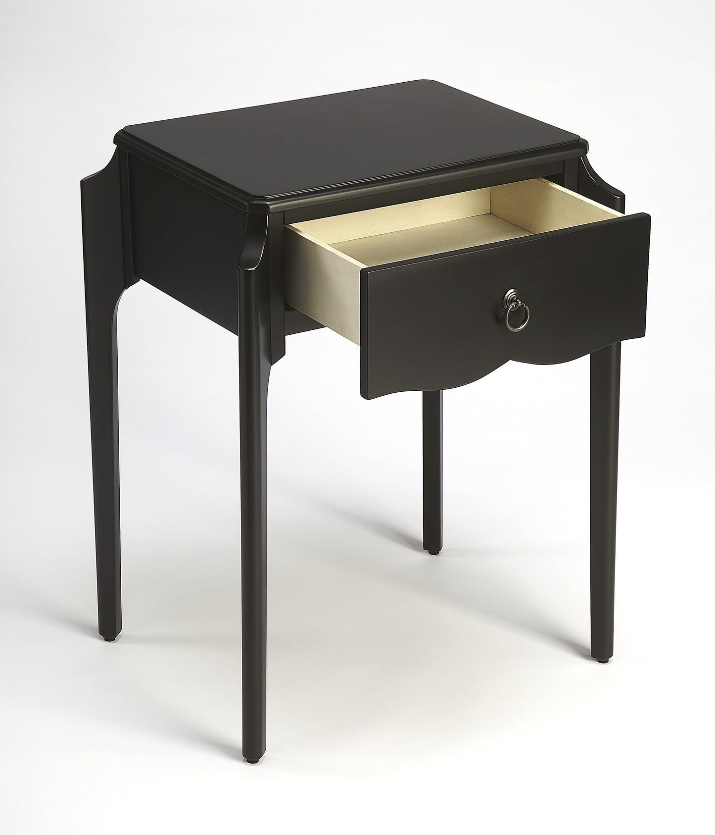 Butler Specialty Company Wilshire 20 in. W Rectangular Wood 1 Drawer Traditional Nightstand, Black