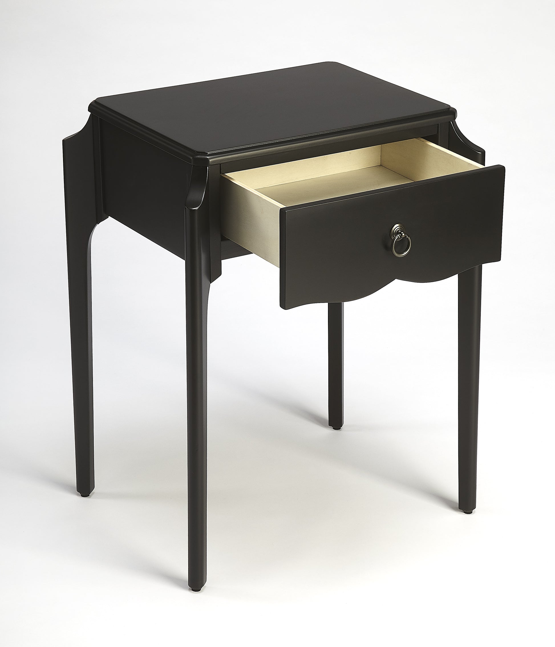 Butler Specialty Company Wilshire 20 in. W Rectangular Wood 1 Drawer Traditional Nightstand, Black