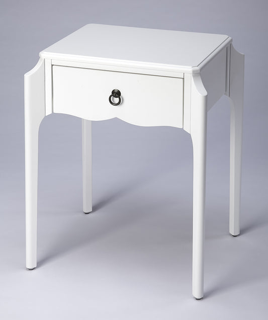 Butler Specialty Company Wilshire 20 in. W Rectangular Wood 1 Drawer Traditional Nightstand, White