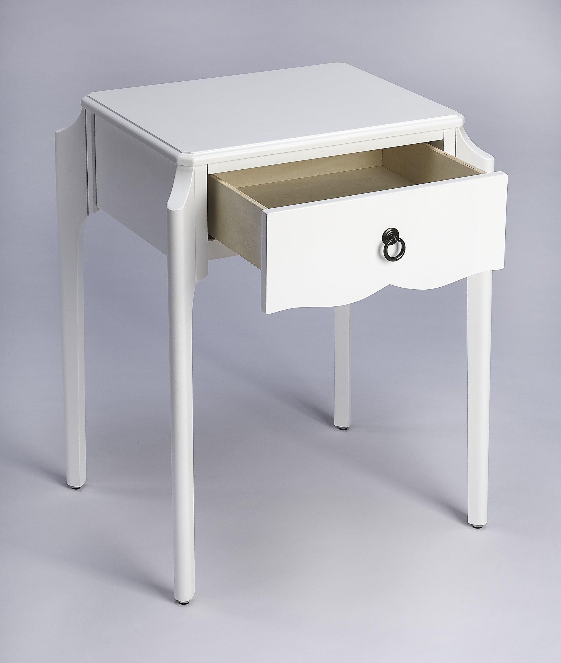 Butler Specialty Company Wilshire 20 in. W Rectangular Wood 1 Drawer Traditional Nightstand, White