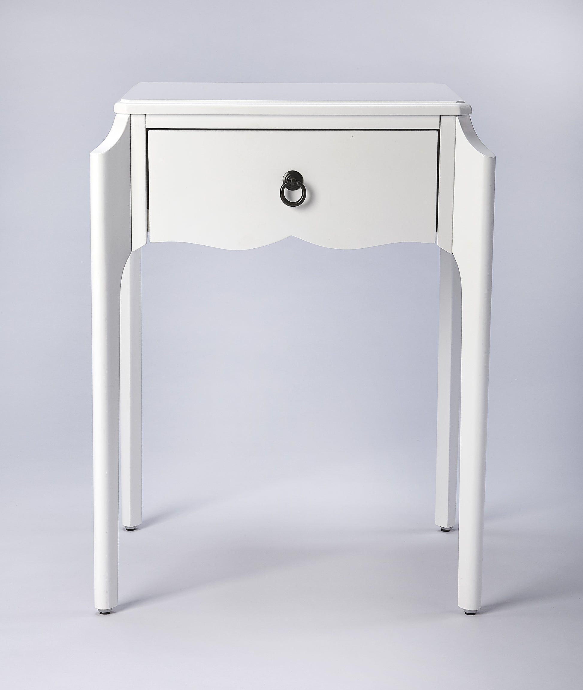 Butler Specialty Company Wilshire 20 in. W Rectangular Wood 1 Drawer Traditional Nightstand, White