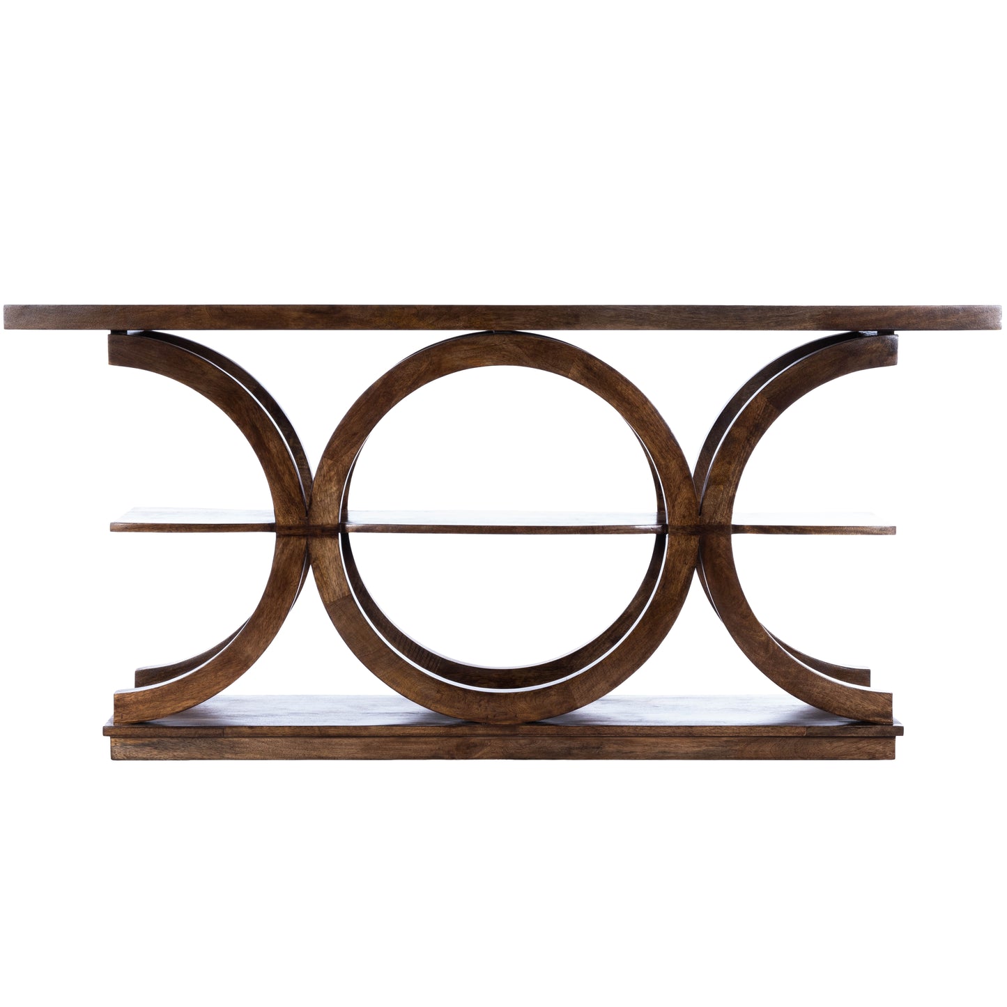 Butler Specialty Company Stowe 59 in. W Rectangular Wood Rustic Console Table, Medium Brown