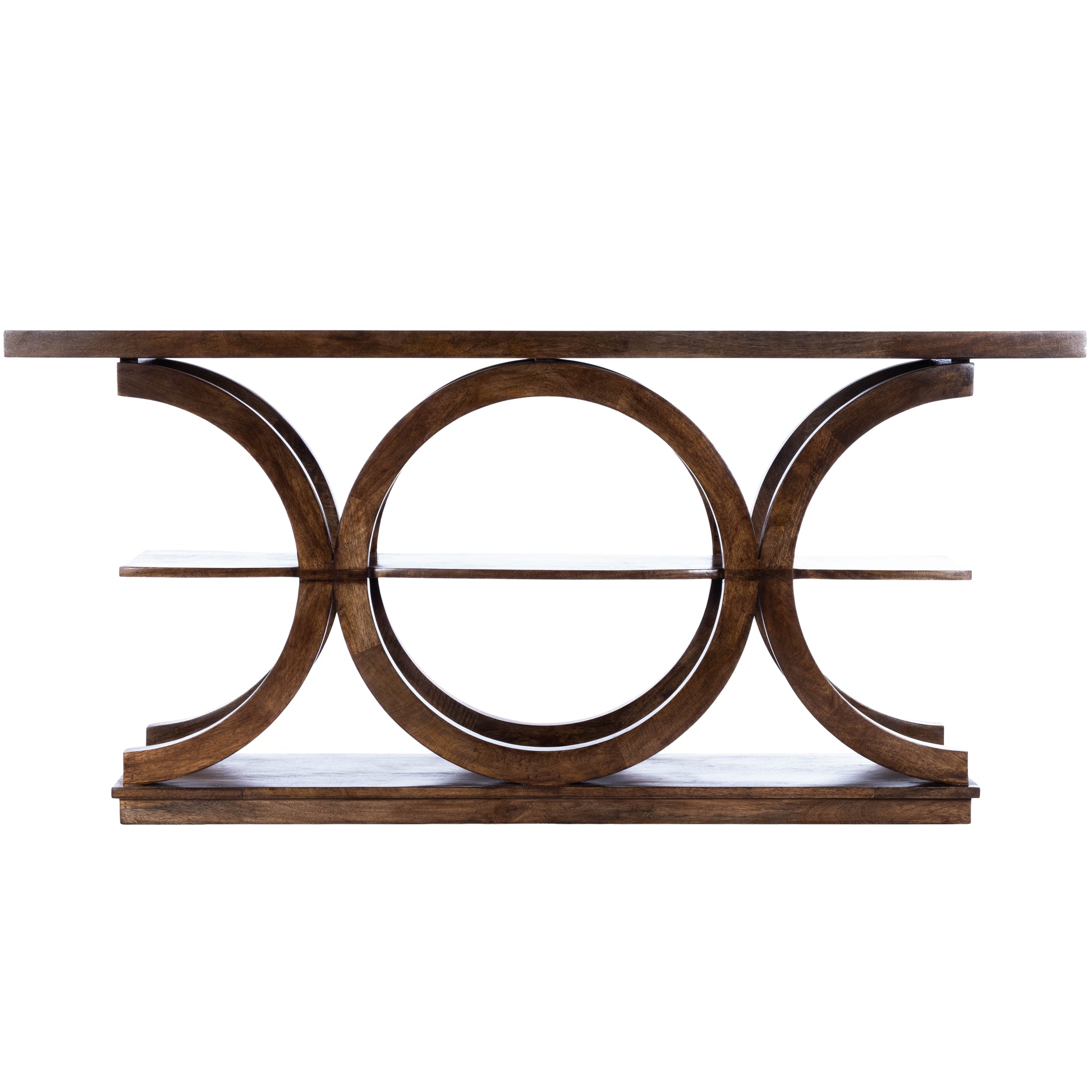 Butler Specialty Company Stowe 59 in. W Rectangular Wood Rustic Console Table, Medium Brown