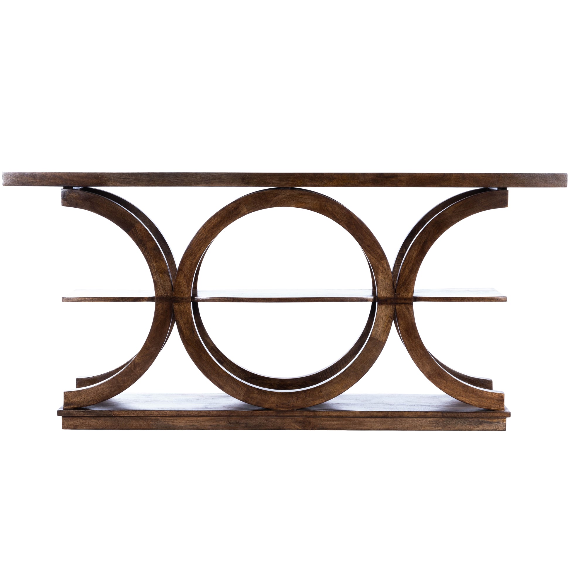 Butler Specialty Company Stowe 59 in. W Rectangular Wood Rustic Console Table, Medium Brown