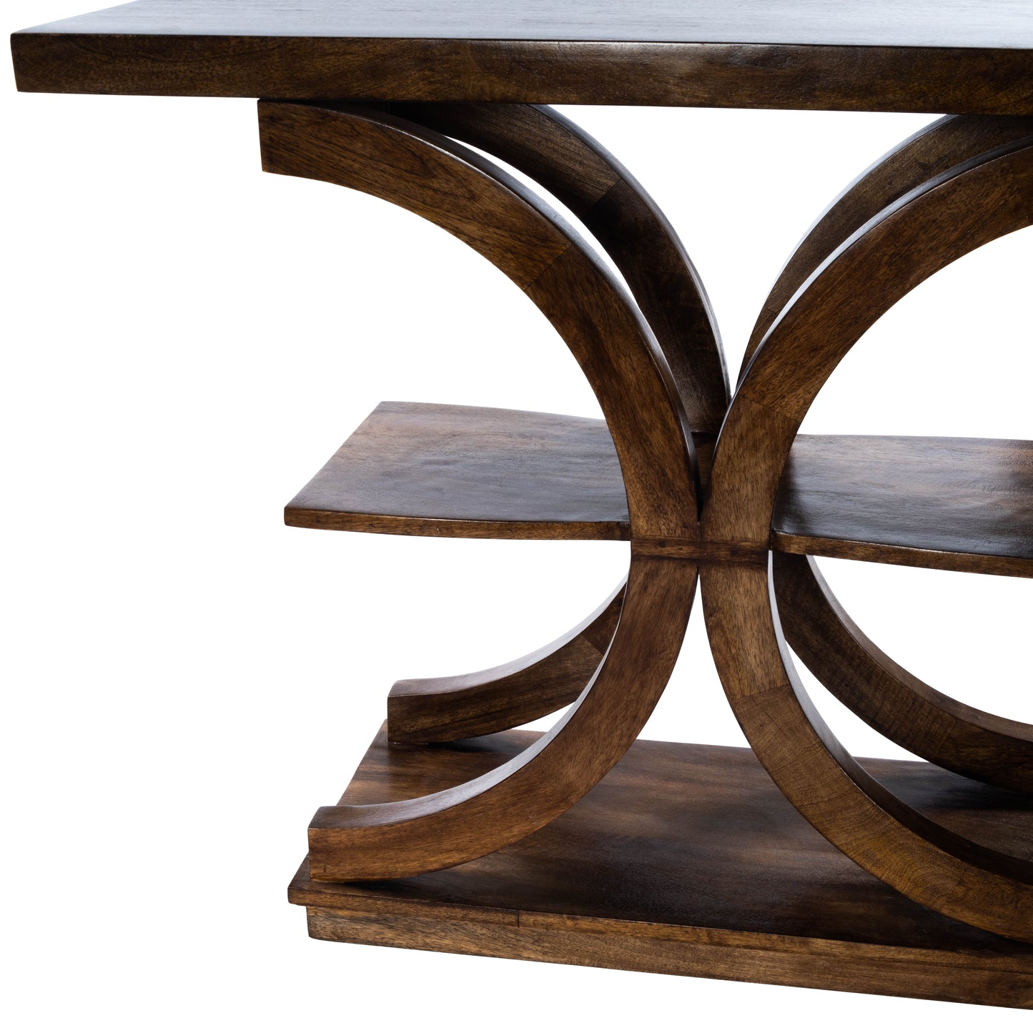 Butler Specialty Company Stowe 59 in. W Rectangular Wood Rustic Console Table, Medium Brown