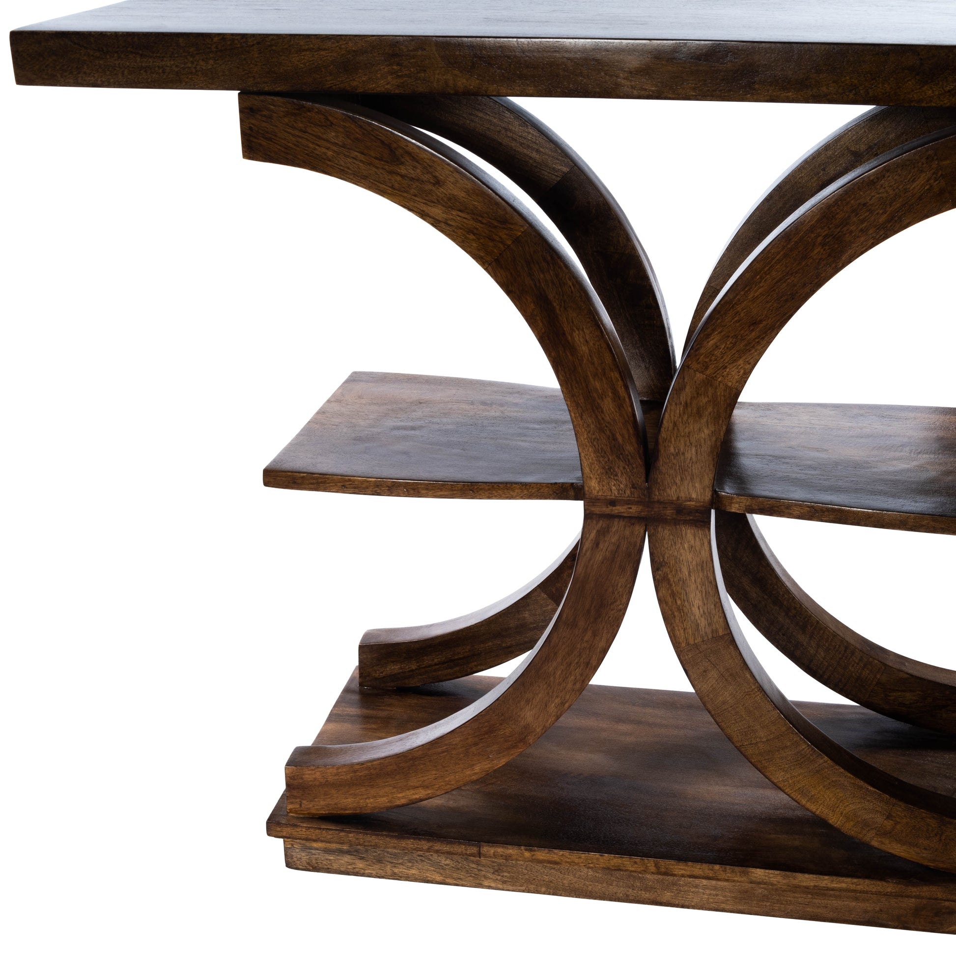 Butler Specialty Company Stowe 59 in. W Rectangular Wood Rustic Console Table, Medium Brown