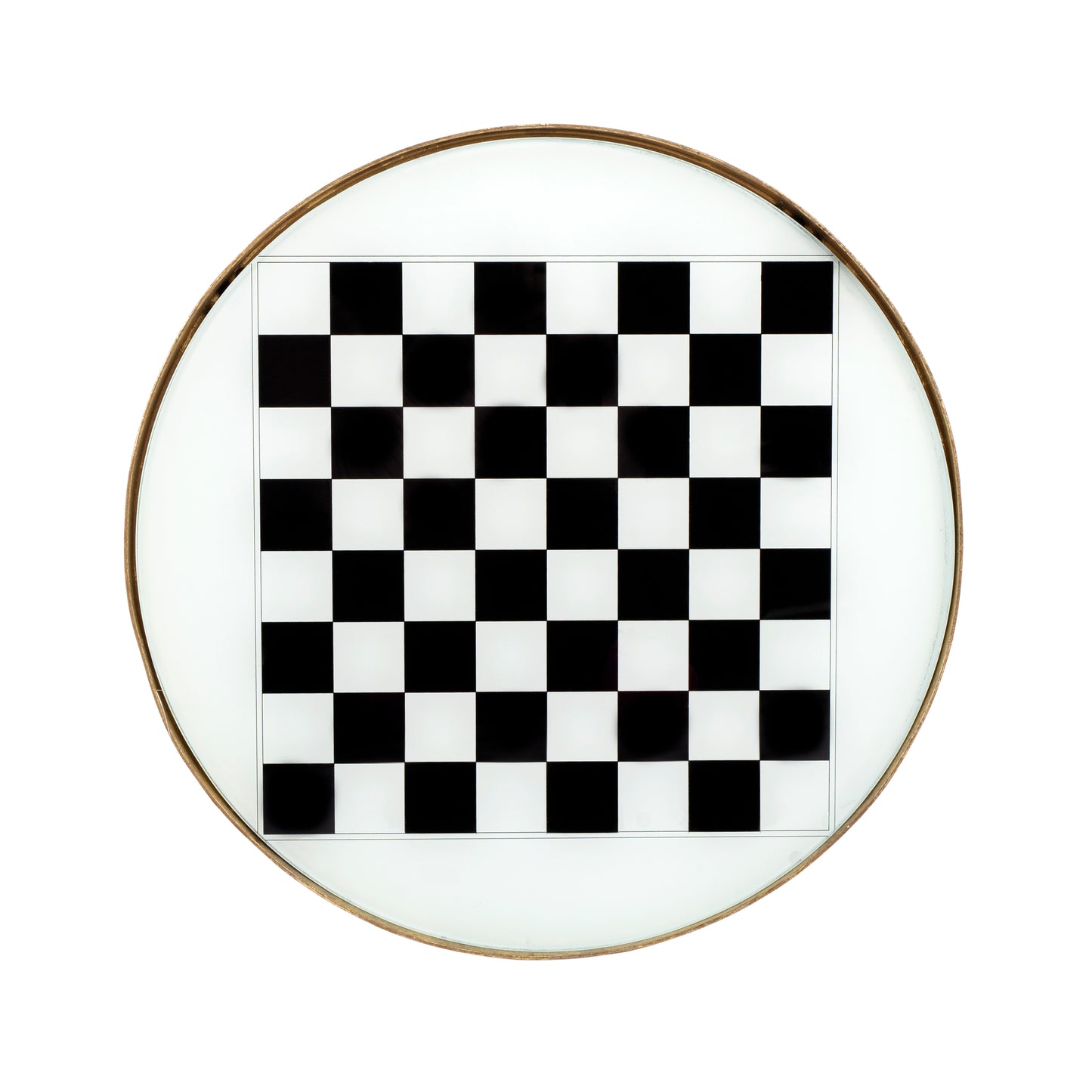 Butler Specialty Company Judith 19 in. W Round Glass and Metal Game Table, Gold