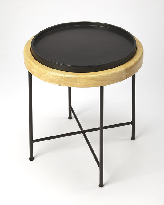 Rochester Wood & Metal Side Table in Black 5351140