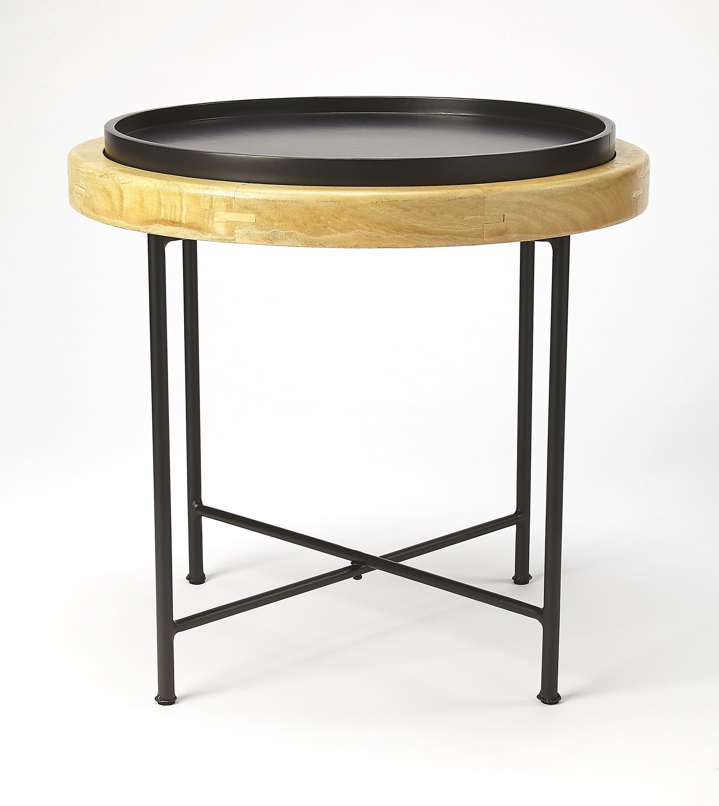 Rochester Wood & Metal Side Table in Black 5351140