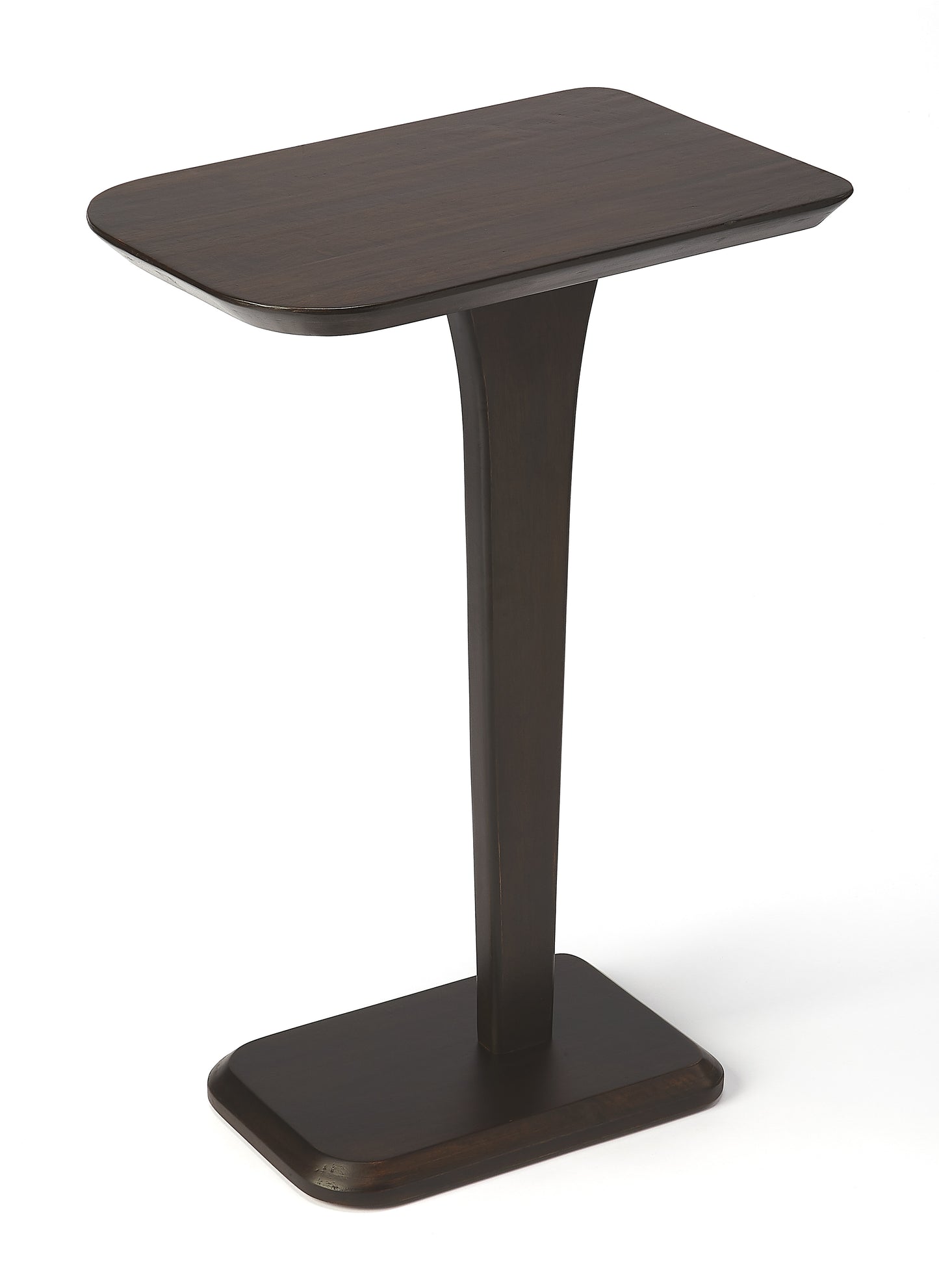 Butler Specialty Company Patton  12 in. W Rectangular Wood Pedestal Side Table, Dark Brown