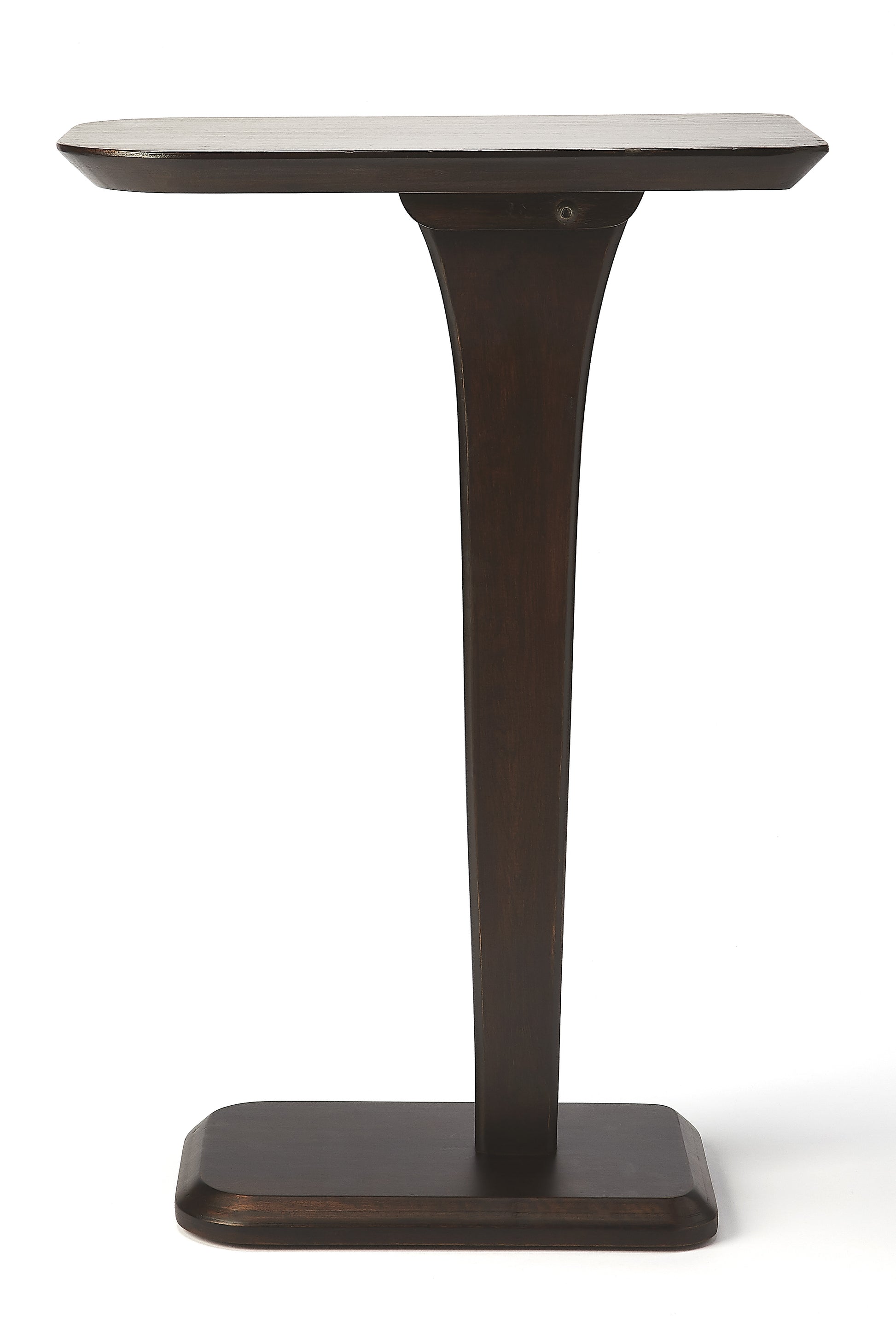 Butler Specialty Company Patton  12 in. W Rectangular Wood Pedestal Side Table, Dark Brown