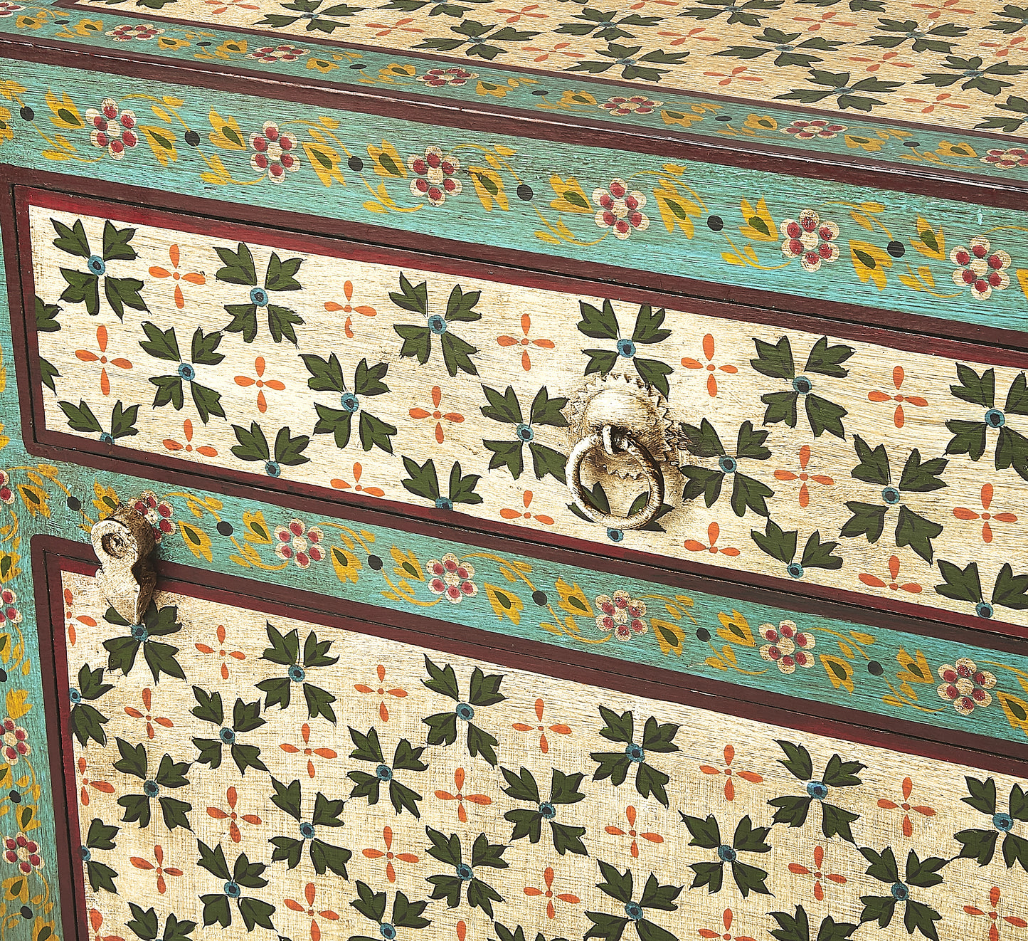 Butler Specialty Company Perna 21 in. W Rectangular Wood Hand Painted 1 Drawer Chest with Storage, Multi-Color
