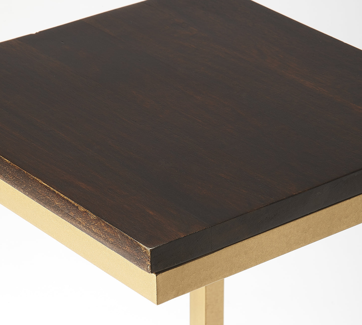 Kilmer Wood & Metal Side Table in Gold 5374226