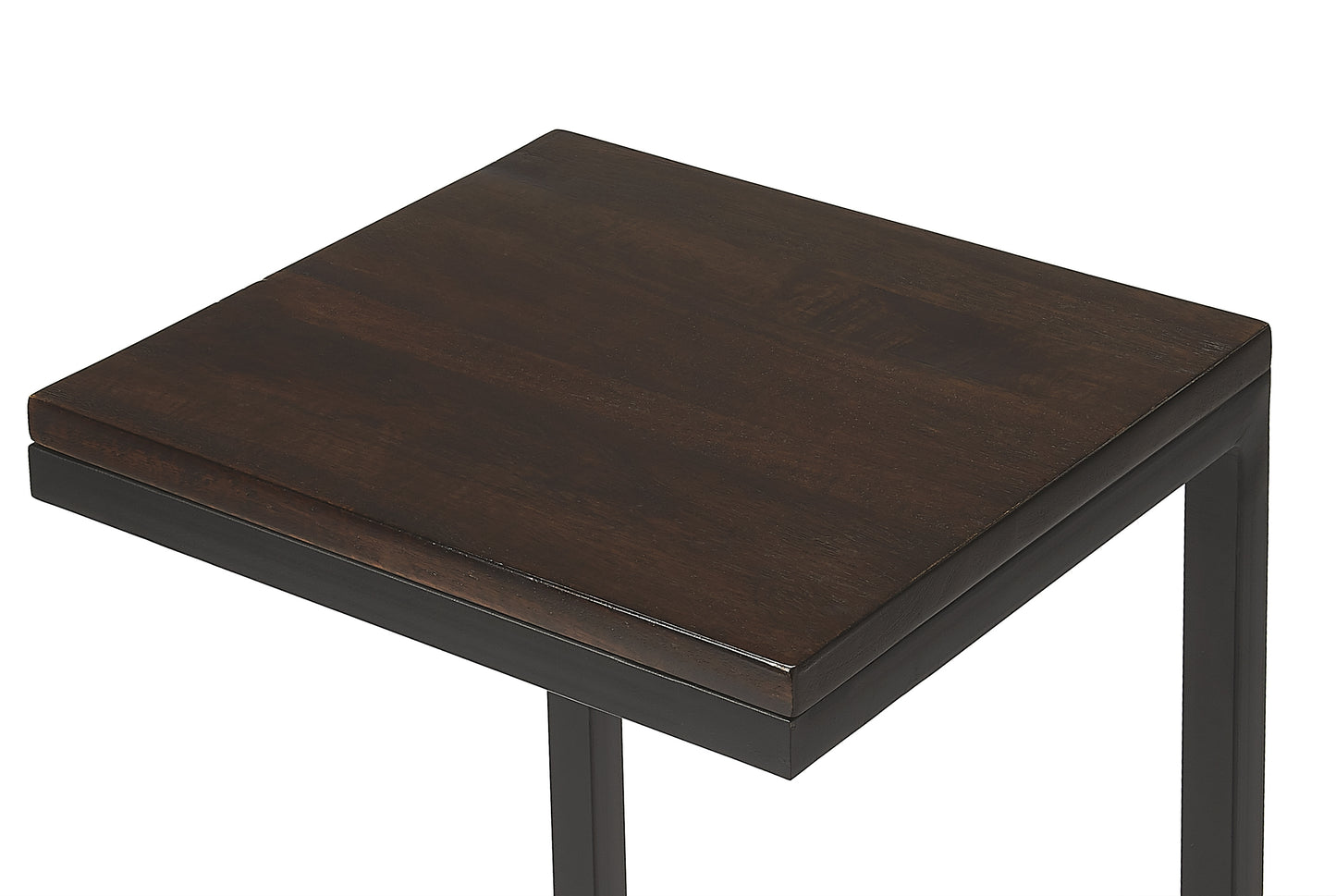 Kilmer Wood & Metal Finsih Side Table in Dark Brown 5374403