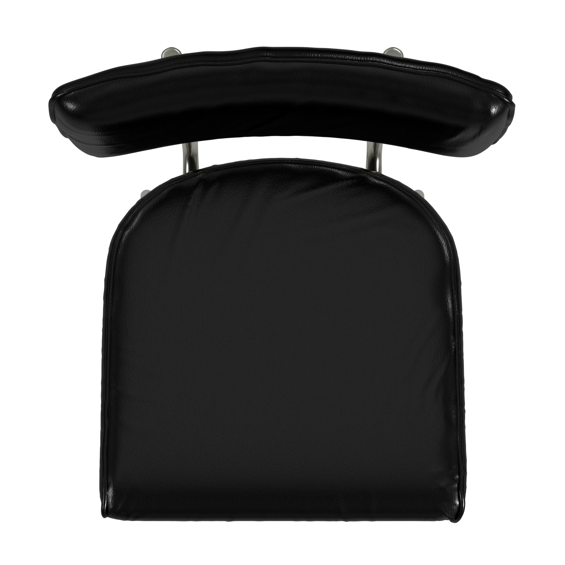Butler Specialty Company Saddle 26 in. Seat Height Metal and Leather Counter Stool with Back, Black