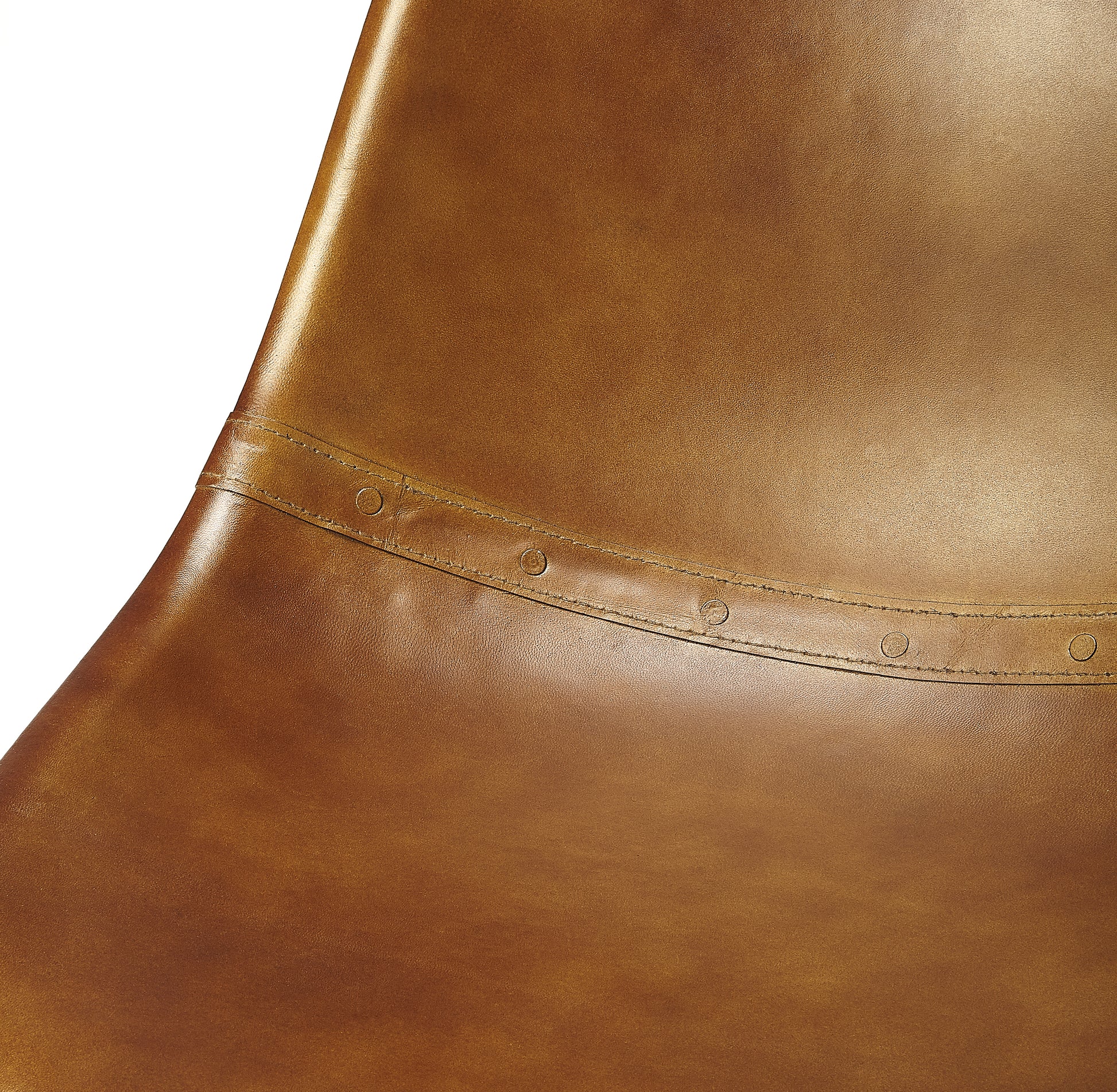 Butler Specialty Company Orson 18 in. Seat Height Leather Side Chair, Medium Brown