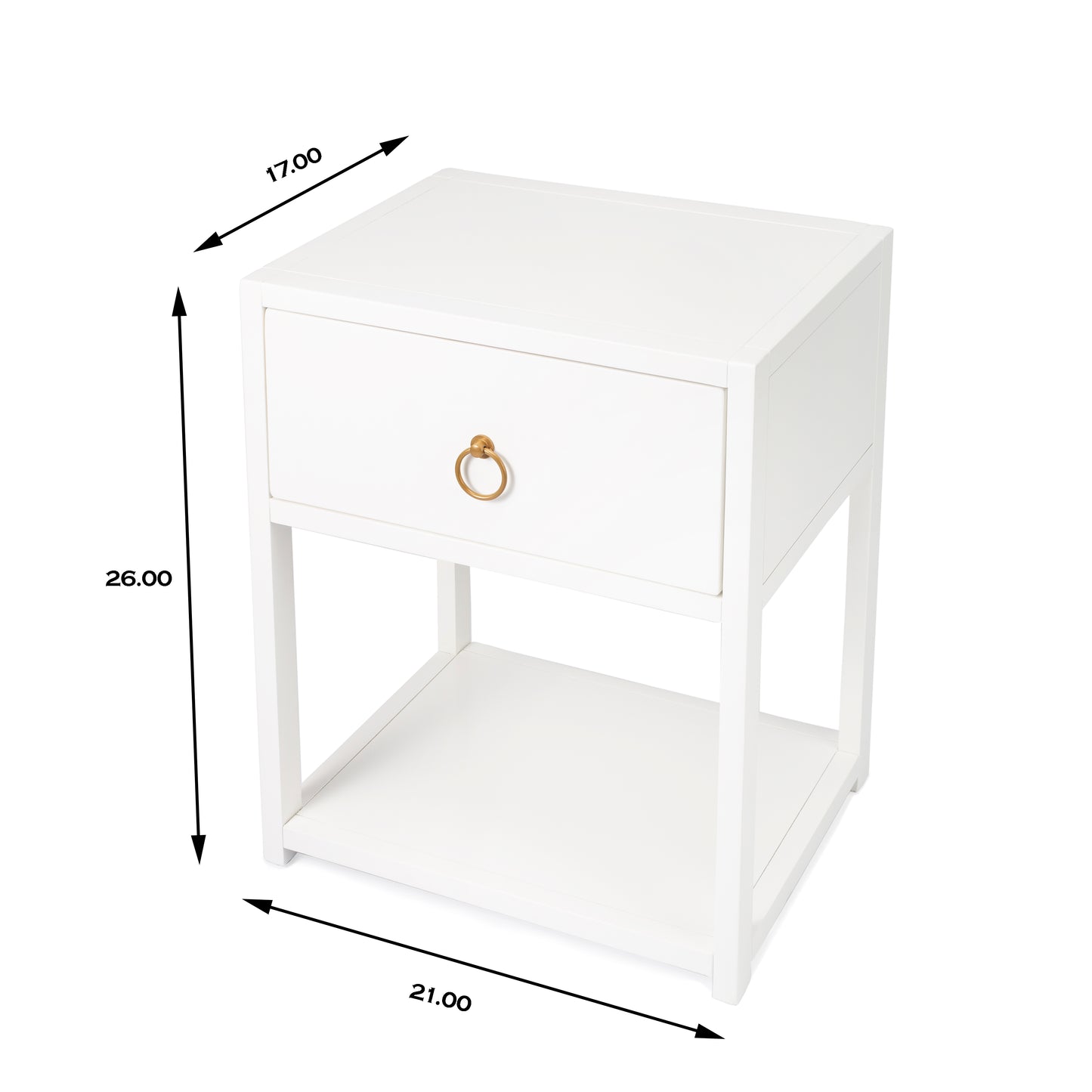 Lark End Table in White 5384304