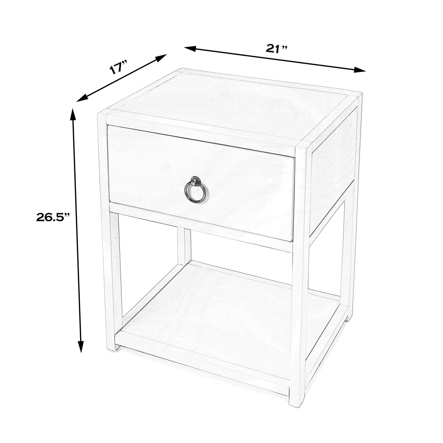 Lark Natural Wood End Table in Light Brown 5384312
