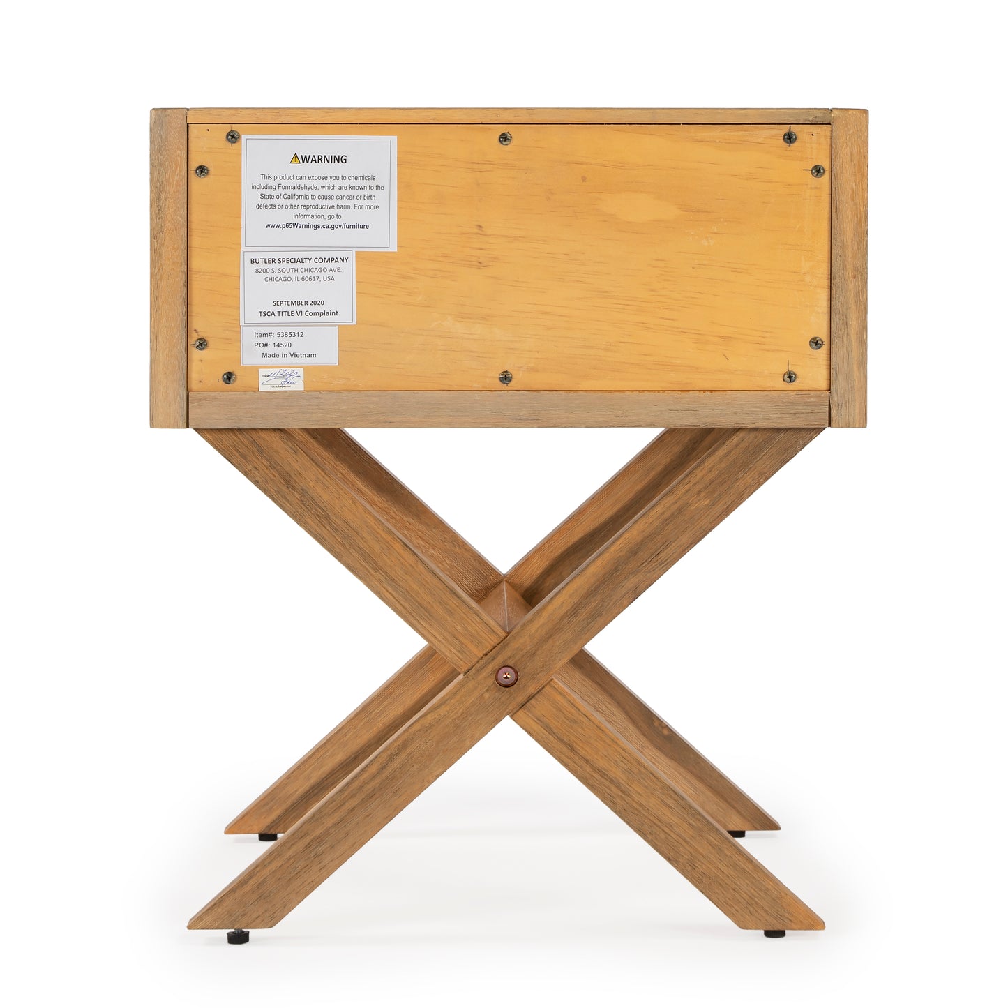 Lark Natural Wood End Table in Light Brown  5385312
