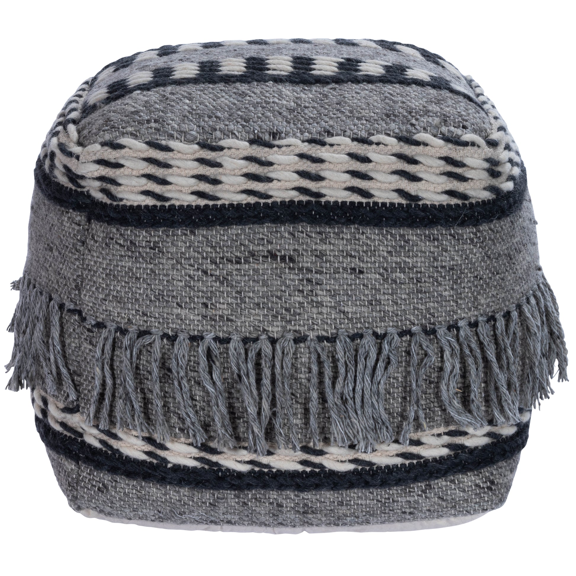 Butler Specialty Company Brynn 21 in. W Square Pouffe, Gray