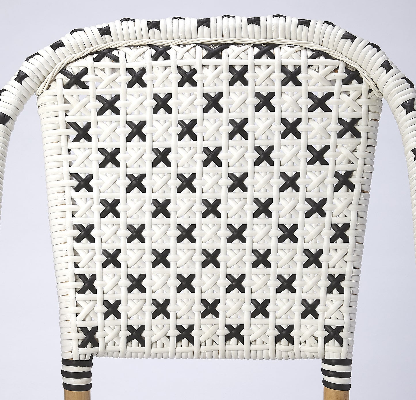 Butler Specialty Company Tenor 18.5 in. Seat Height Rattan Side Dining Chair with Back, White