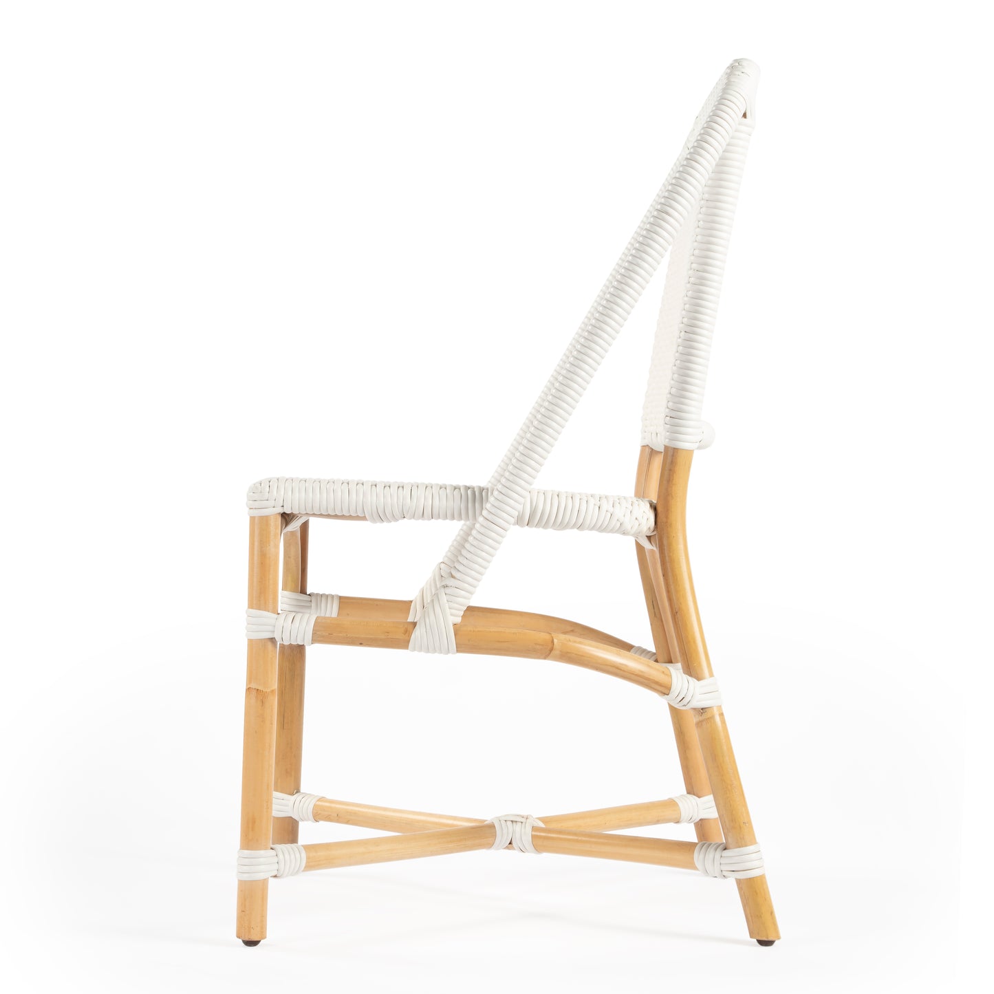 Butler Specialty Company Tenor 18.5 in. Seat Height Rattan Side Dining Chair with Back, White
