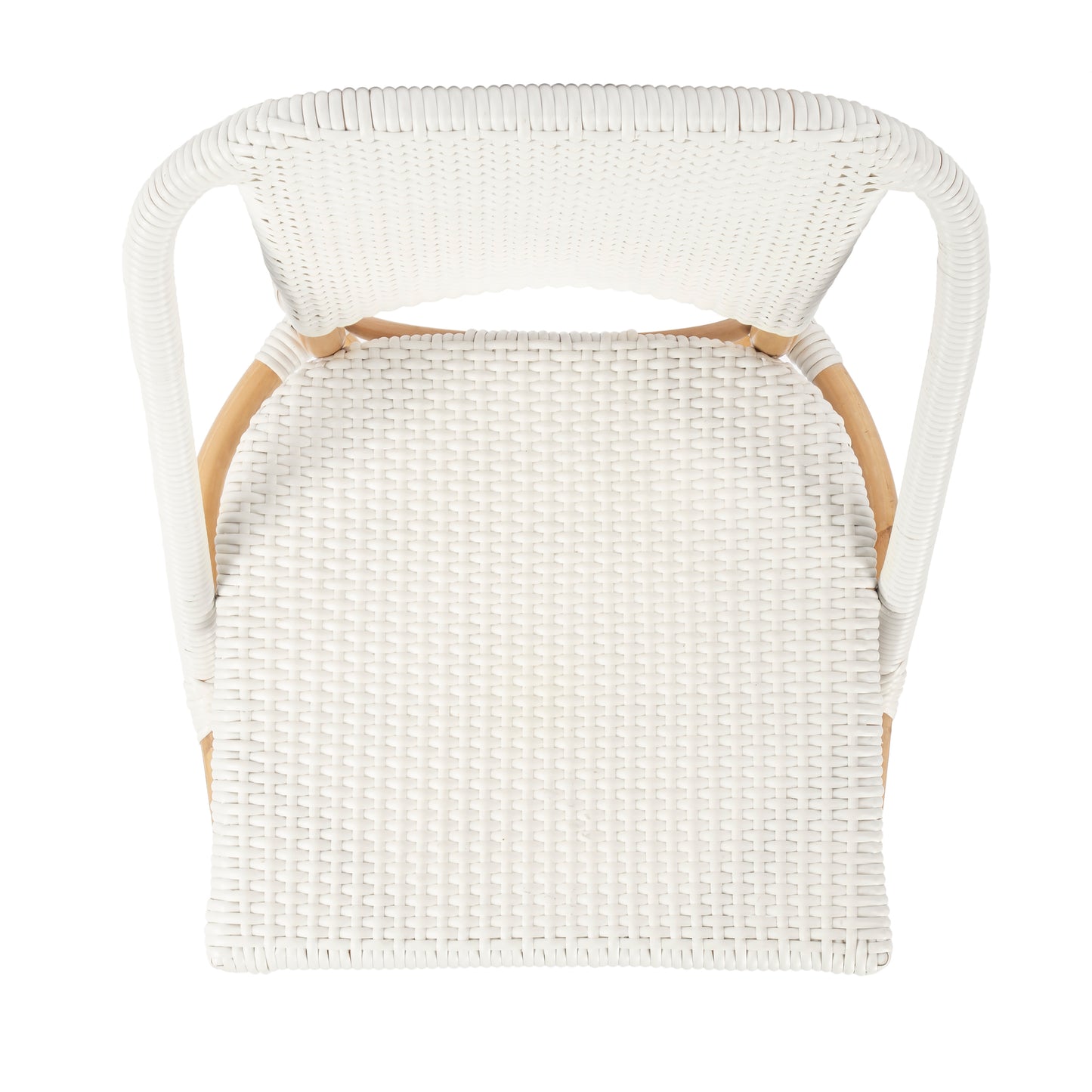 Butler Specialty Company Tenor 18.5 in. Seat Height Rattan Side Dining Chair with Back, White
