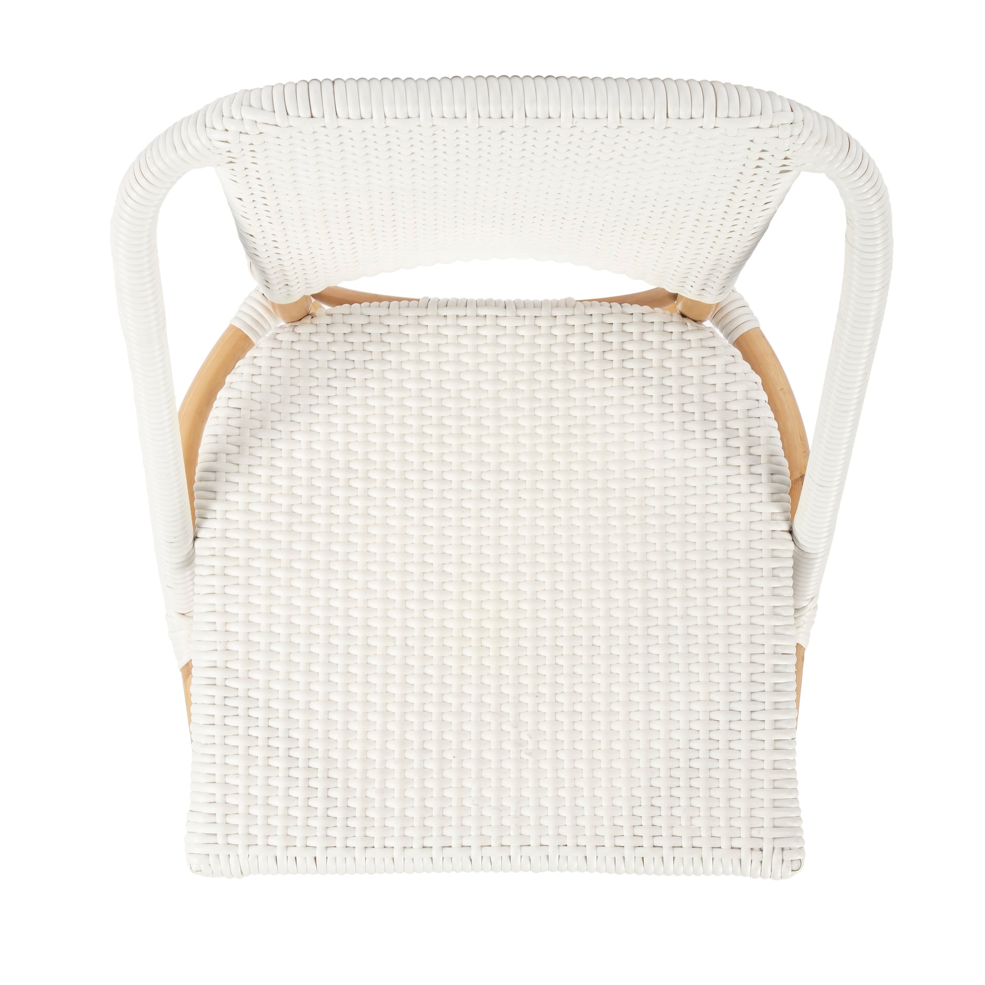 Butler Specialty Company Tenor 18.5 in. Seat Height Rattan Side Dining Chair with Back, White
