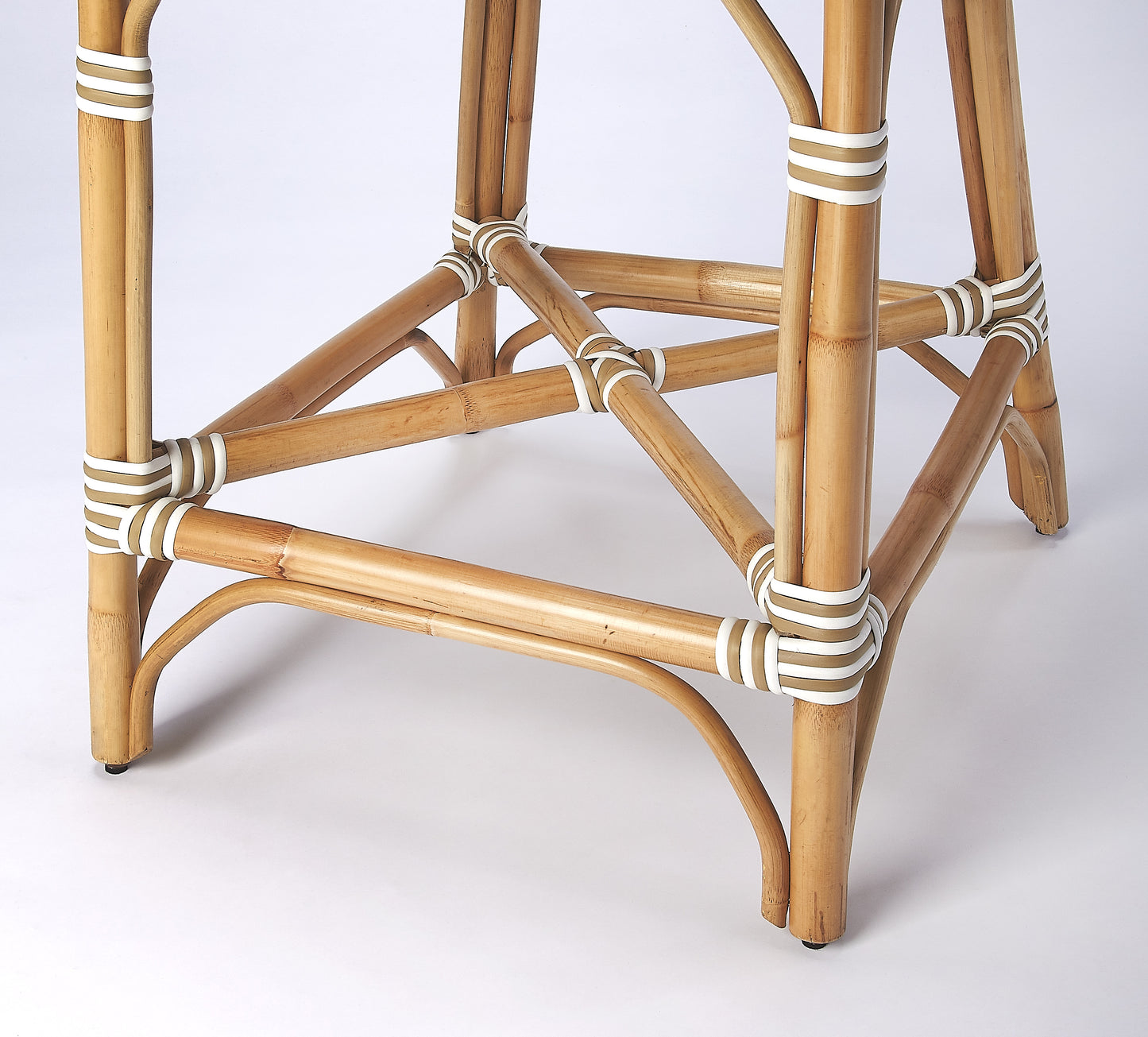 Solstice Rattan 25" Counter Stool in White and Tan Dot 5399415