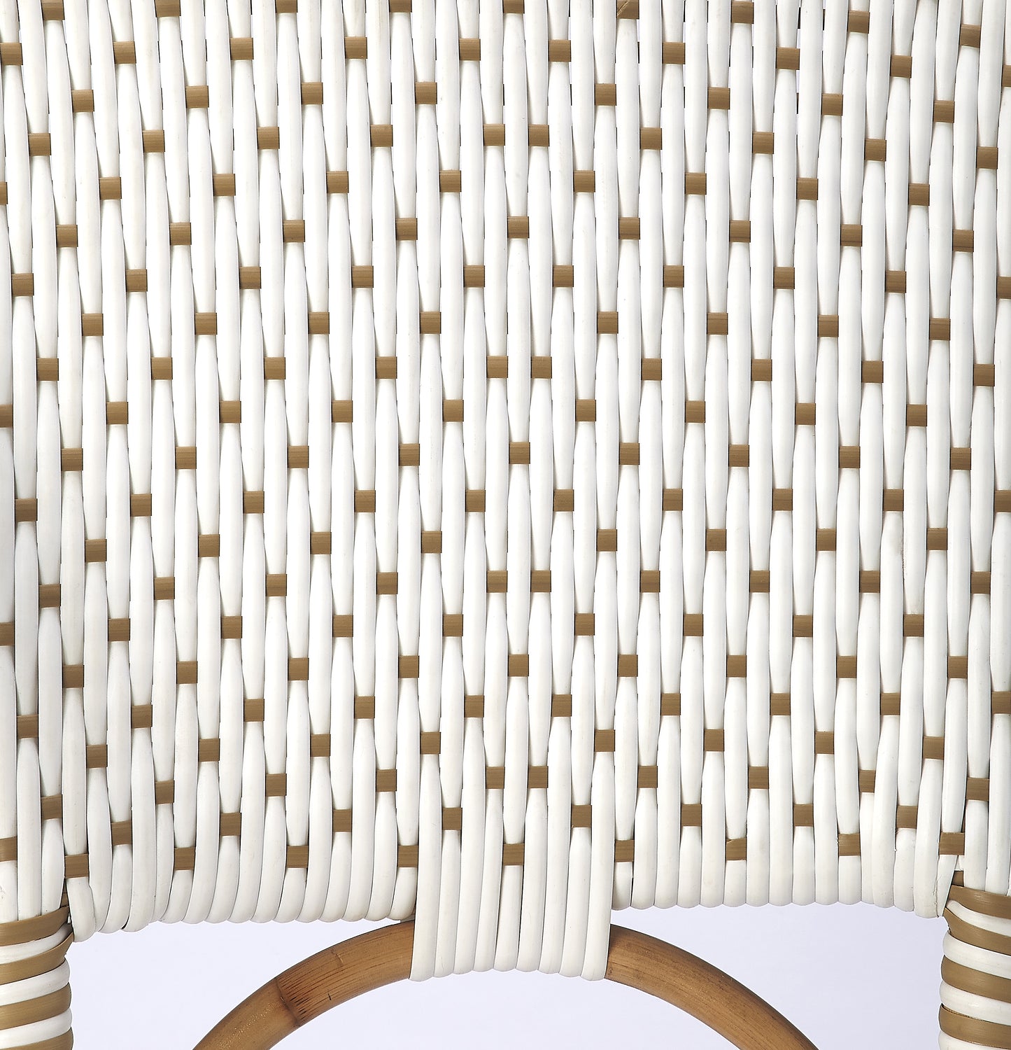 Solstice Rattan 25" Counter Stool in White and Tan Dot 5399415