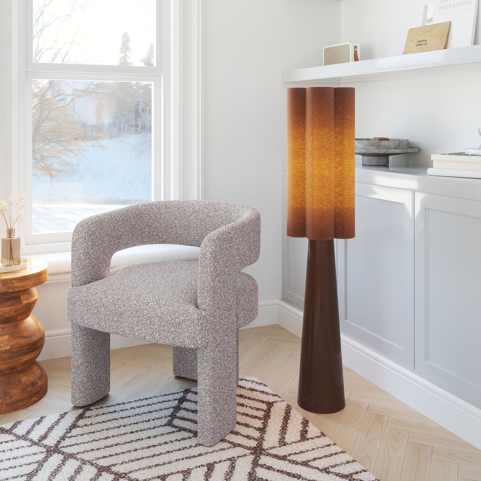 Violet Floor Lamp Brown - 8