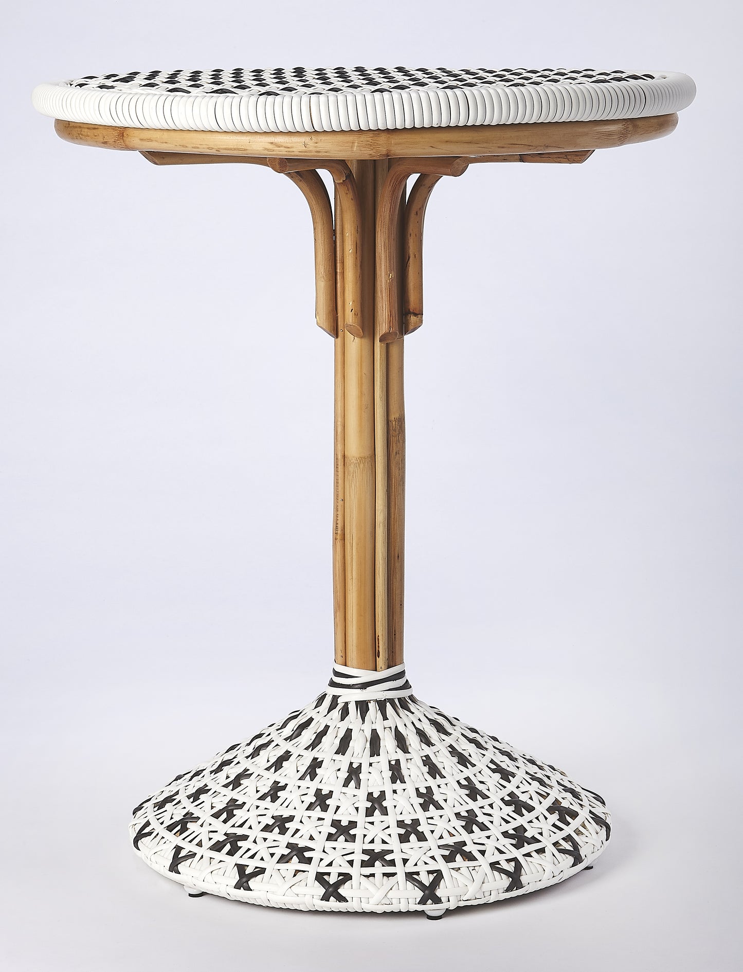 Butler Specialty Company Tenor 23.5 in. W Round Rattan Bistro Table, White