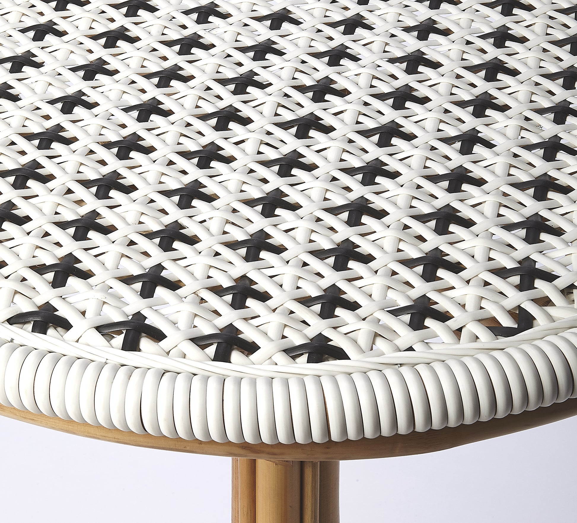 Butler Specialty Company Tenor 23.5 in. W Round Rattan Bistro Table, White
