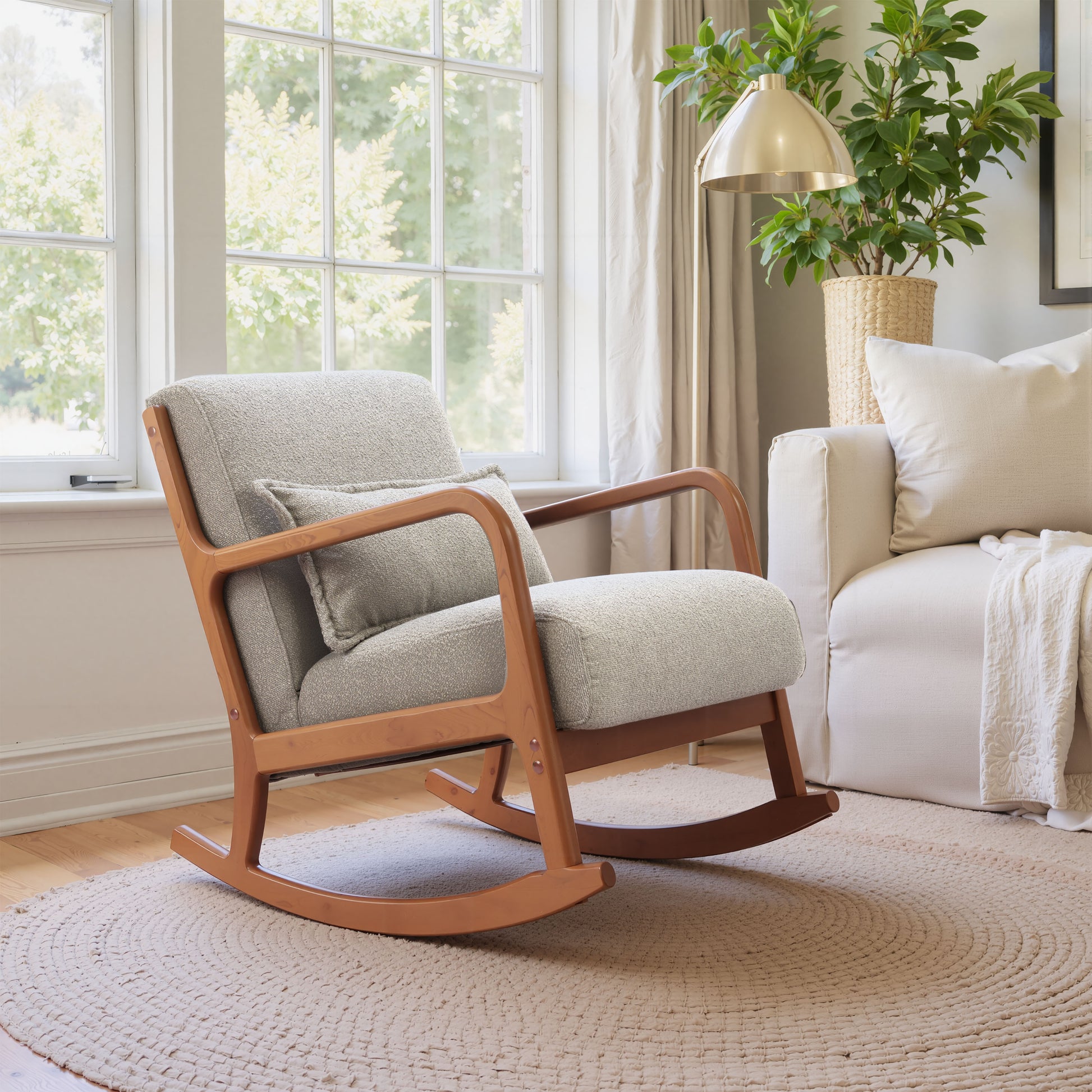 Hady Rocking Chair Gray - 8