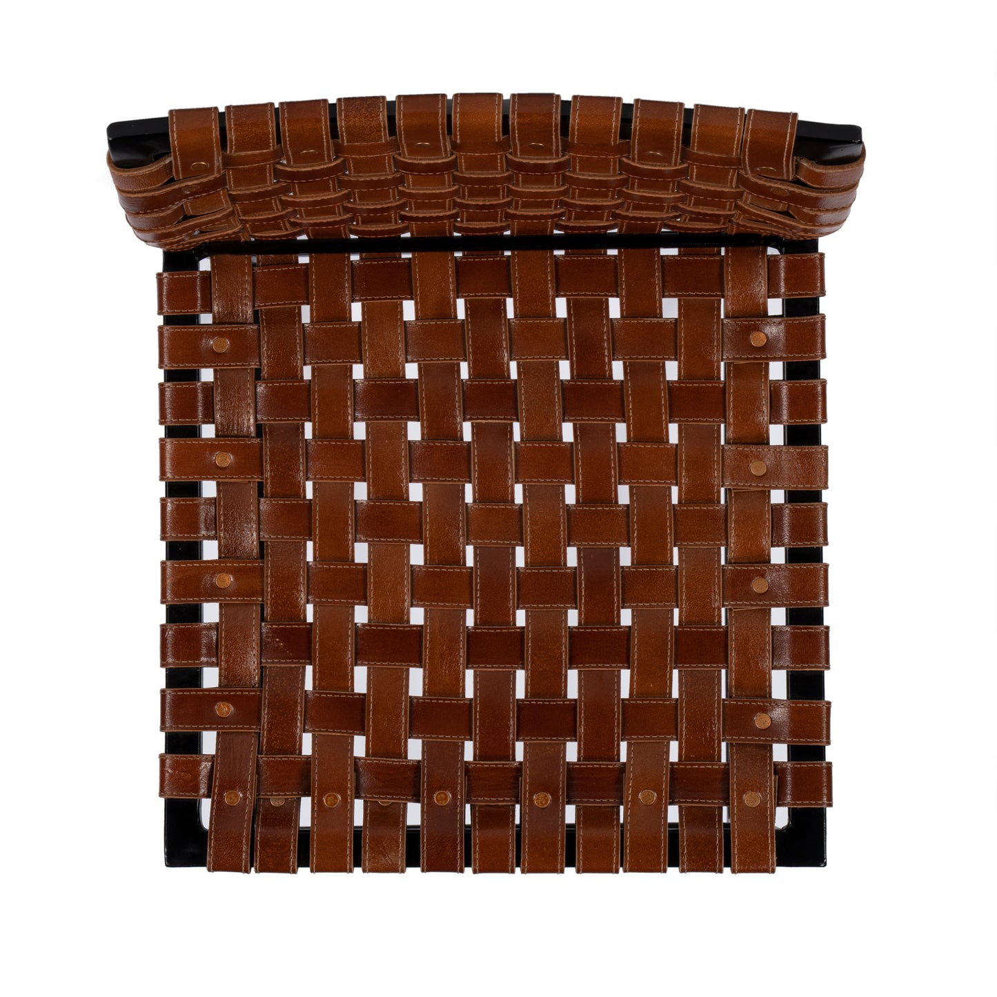 Butler Specialty Company Urban 25 in. Seat Height Woven Leather Counter Stool, Medium Brown