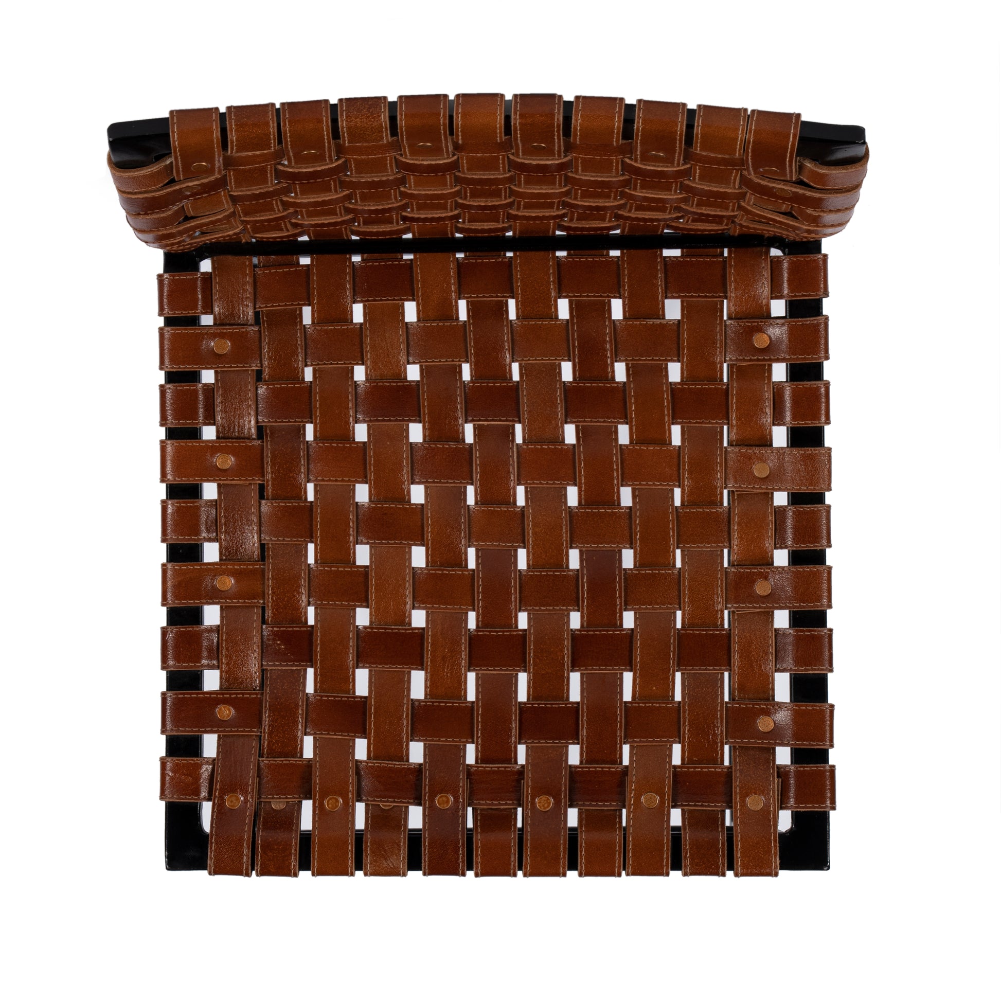 Butler Specialty Company Urban 25 in. Seat Height Woven Leather Counter Stool, Medium Brown