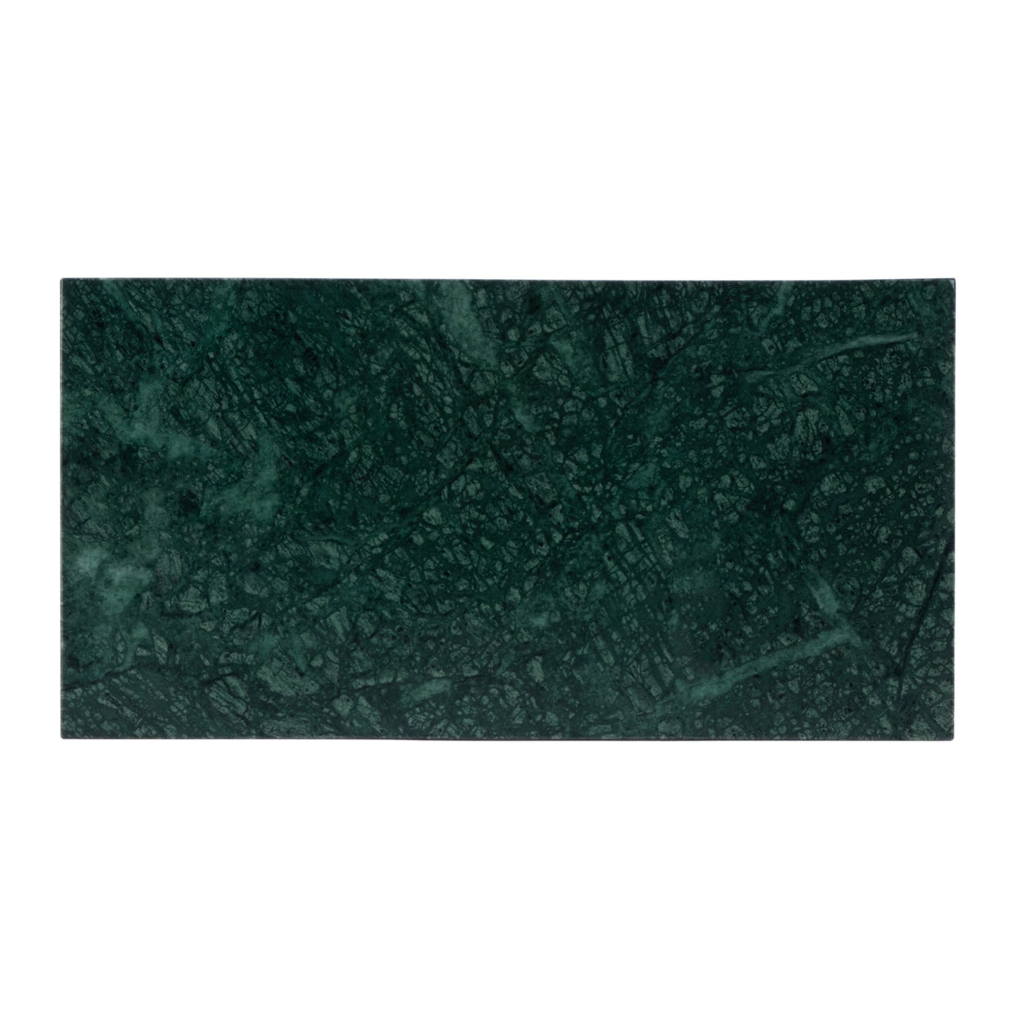 Butler Specialty Company Edie 17.5 in. W Rectangular Marble and Leather Narrow Magazine Side Table, Green