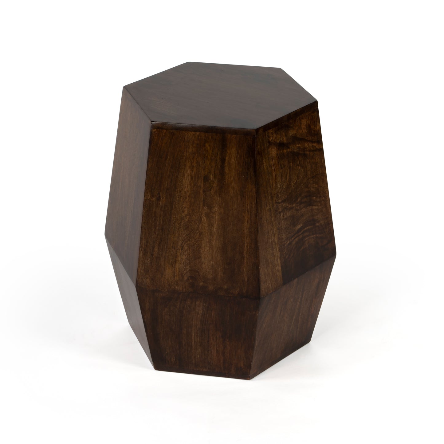 Butler Specialty Company Gulchatai 15 in. W Hexagon Wood Side Table, Dark Brown